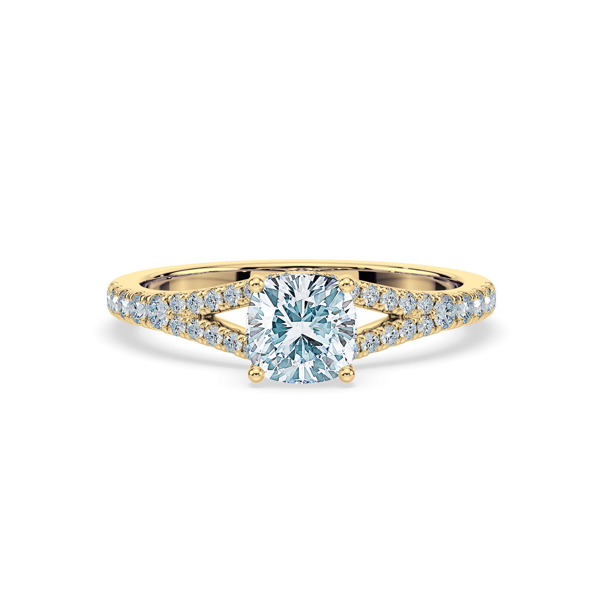 (Royal Asscher Cushion - Yellow)