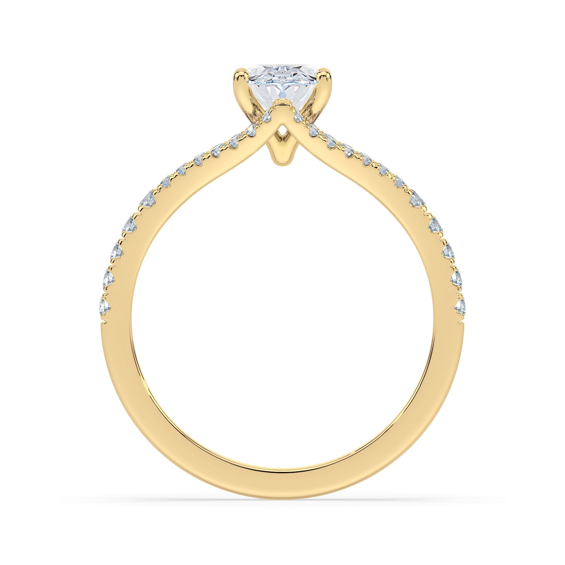 (Royal Asscher Oval - Yellow)