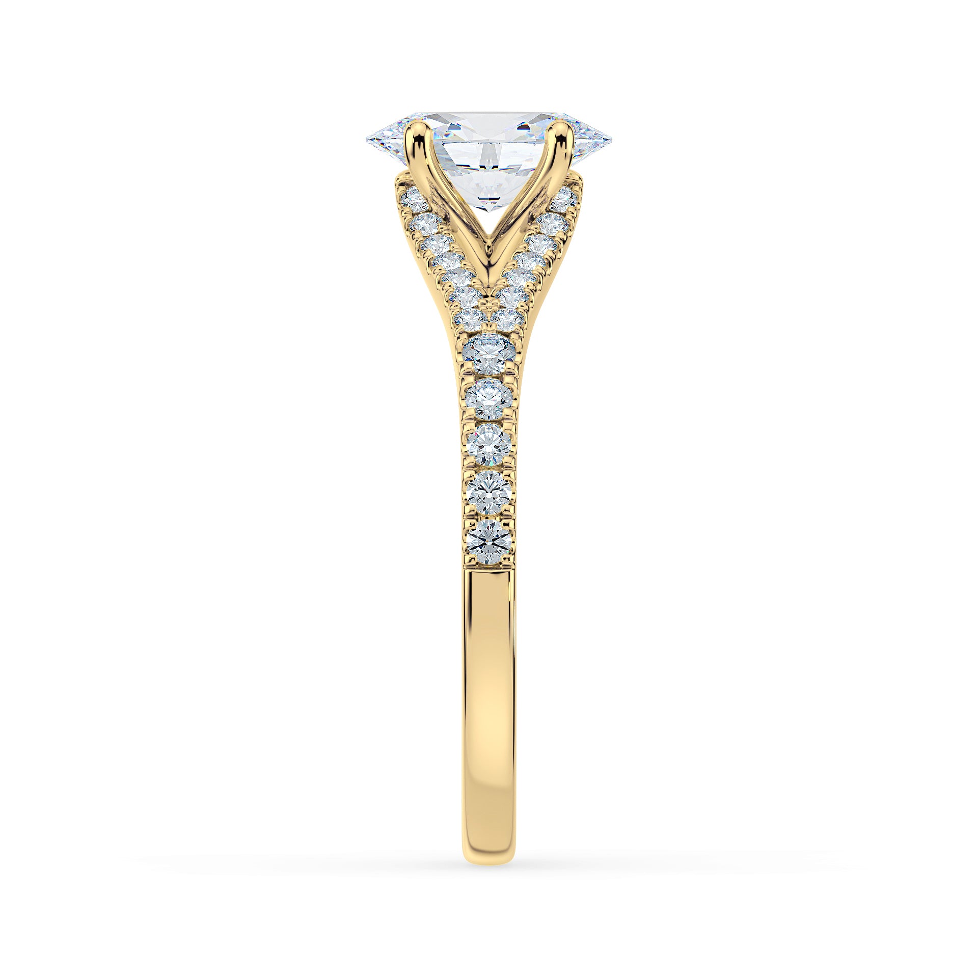 (Royal Asscher Oval - Yellow)