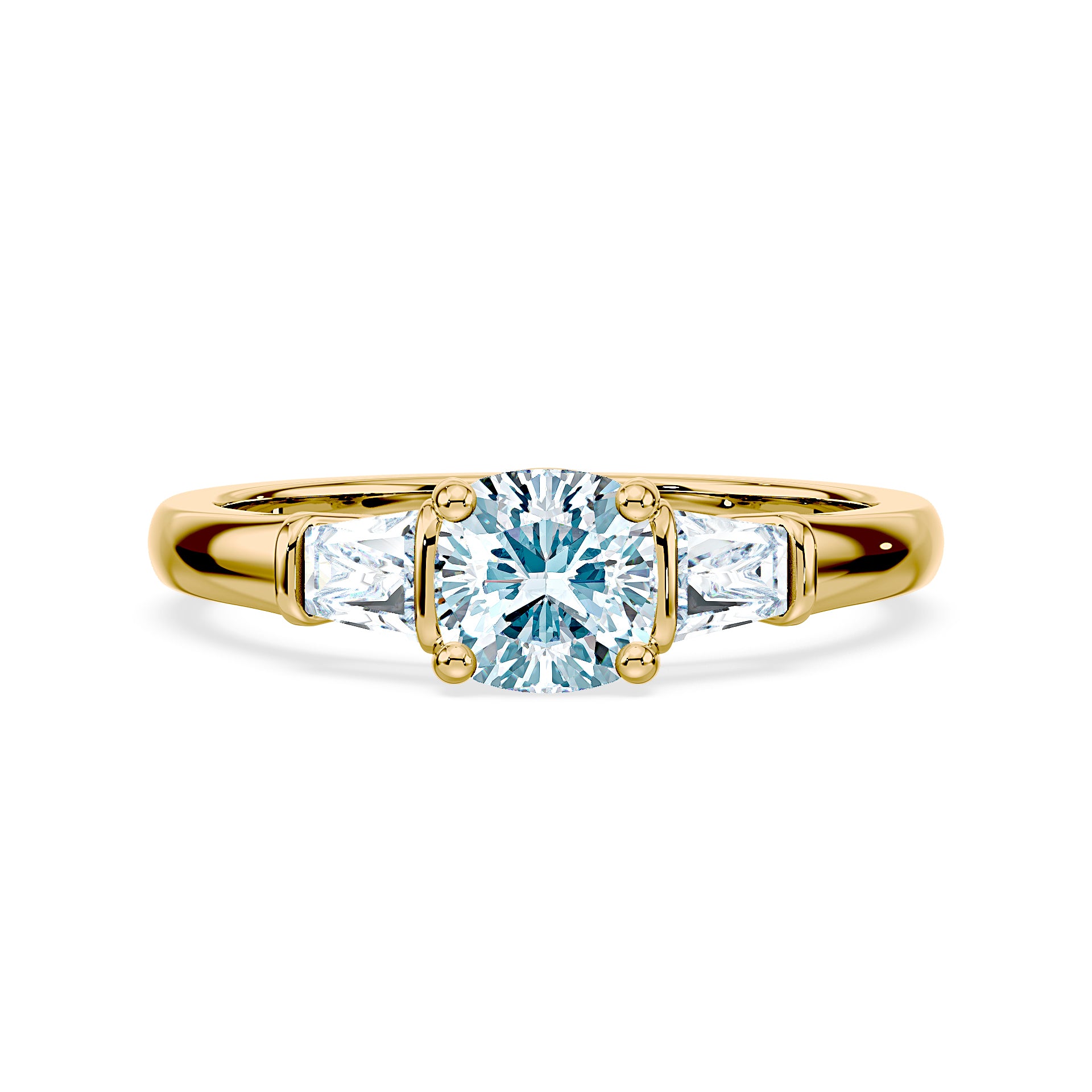 (Royal Asscher Cushion - Yellow)