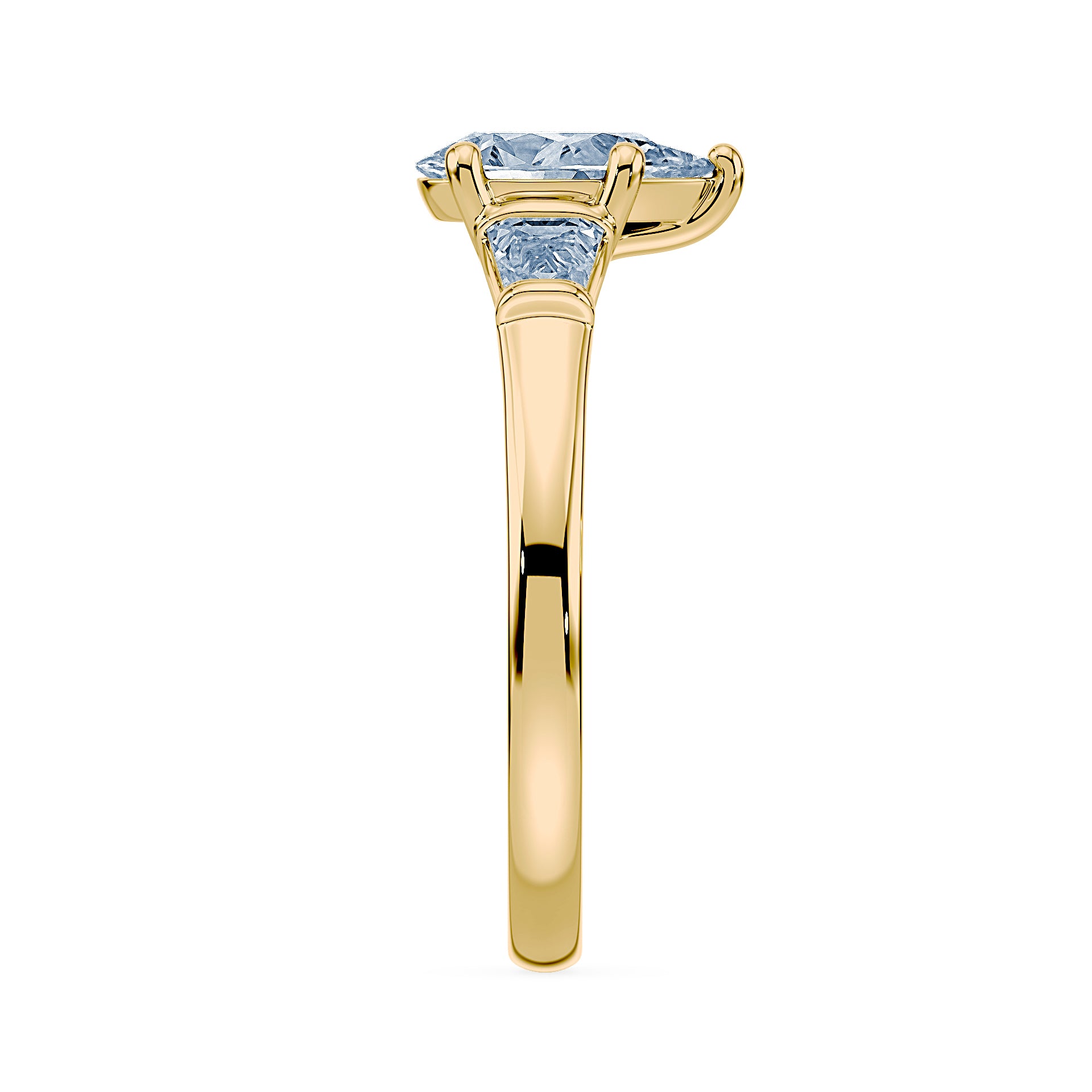 (Royal Asscher Pear - Yellow)