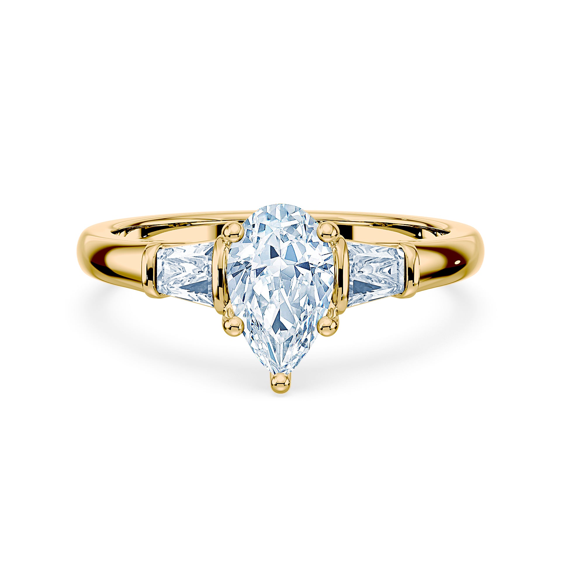 (Royal Asscher Pear - Yellow)