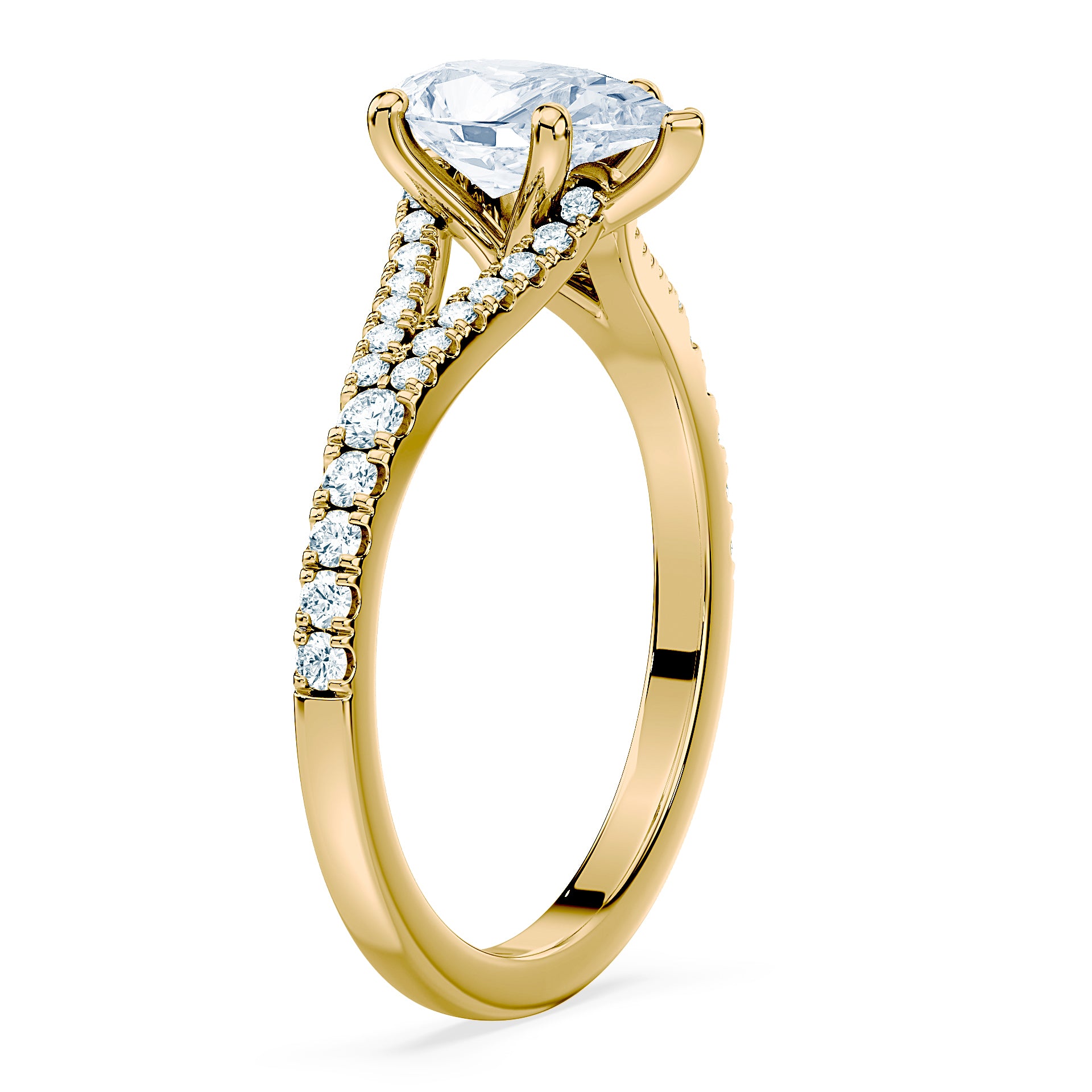 (Royal Asscher Pear - Yellow)