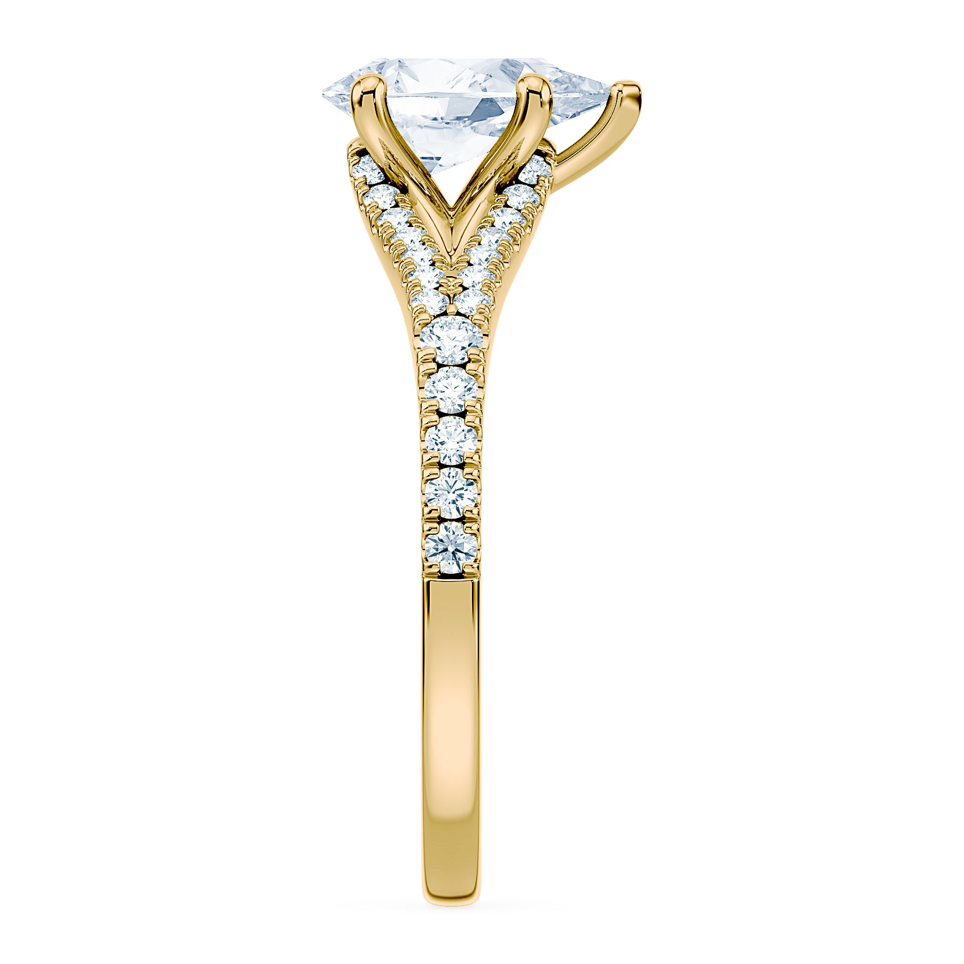 (Royal Asscher Pear - Yellow)