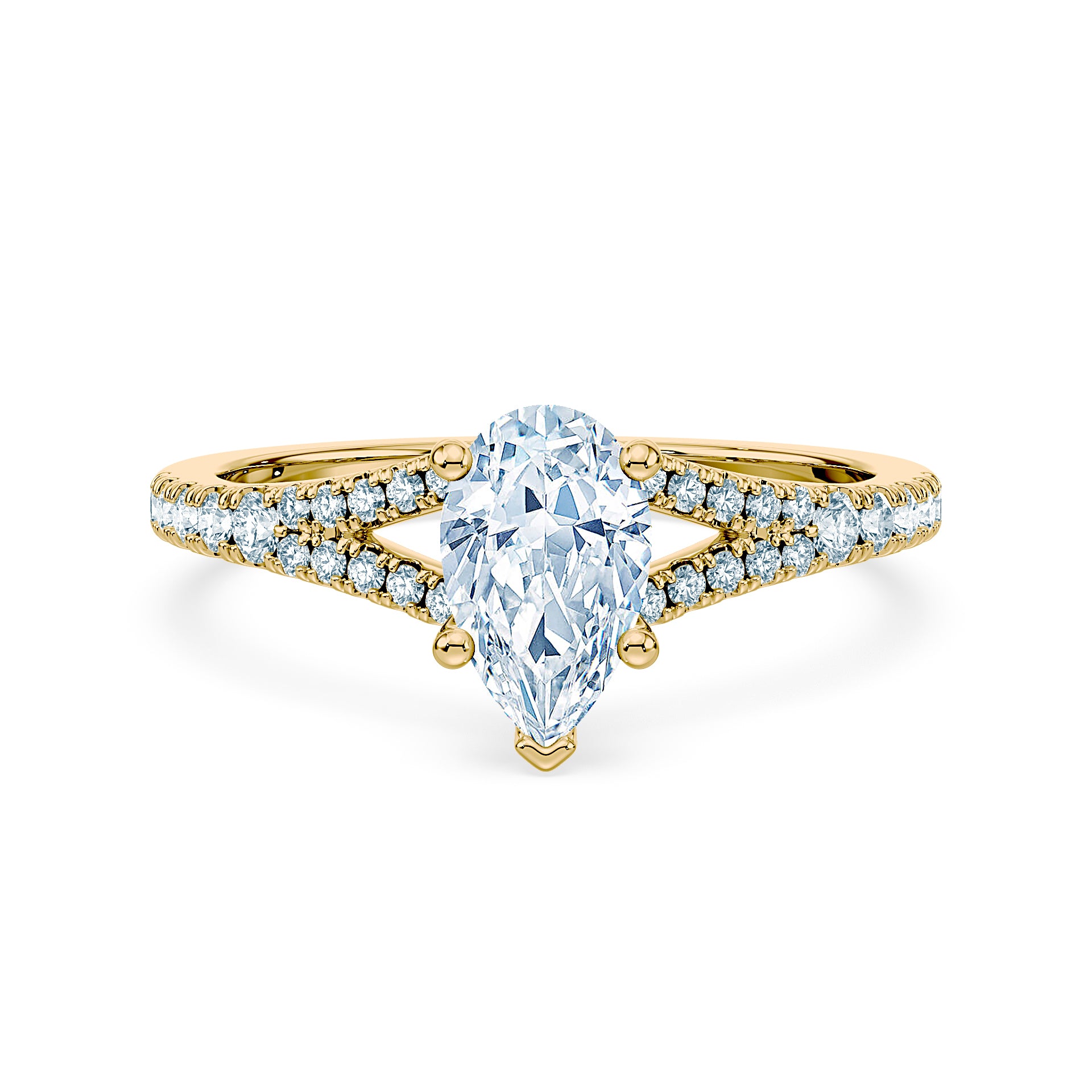 (Royal Asscher Pear - Yellow)