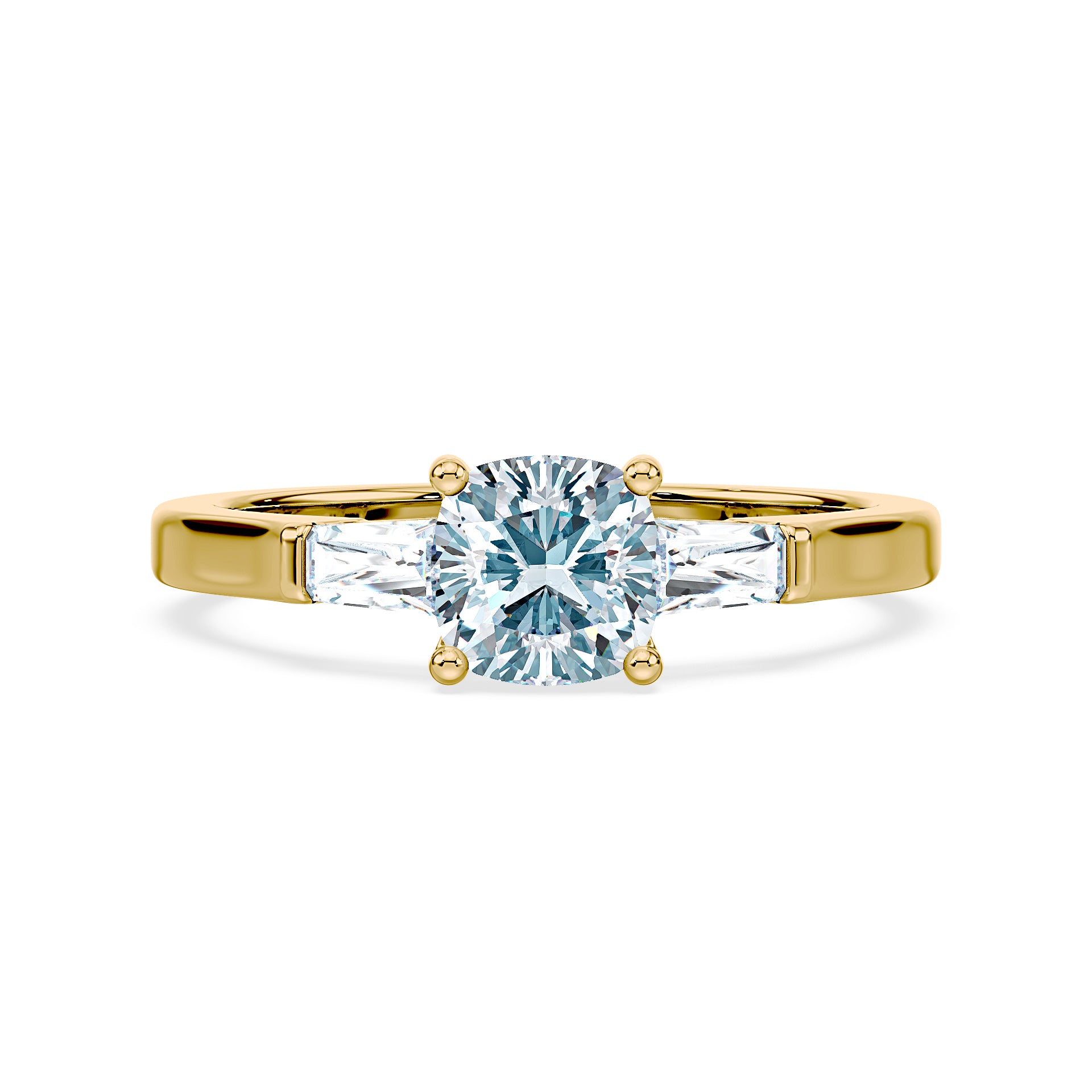(Royal Asscher Cushion - Yellow)