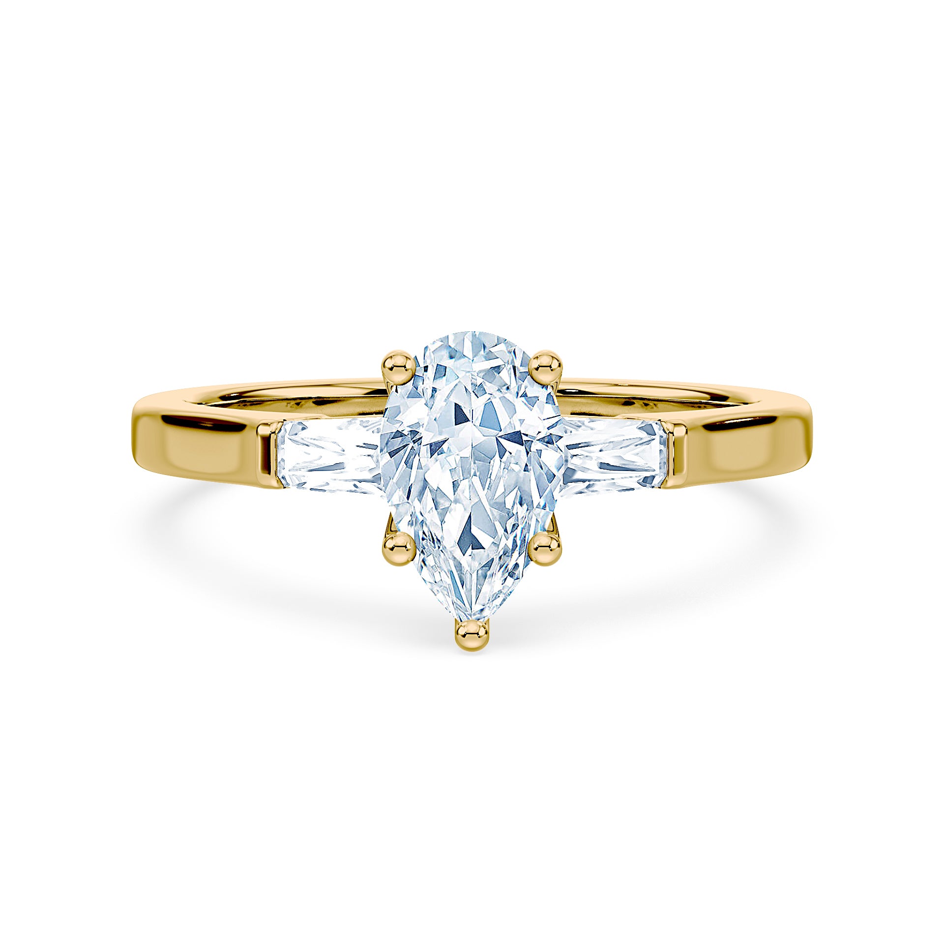 (Royal Asscher Pear - Yellow)