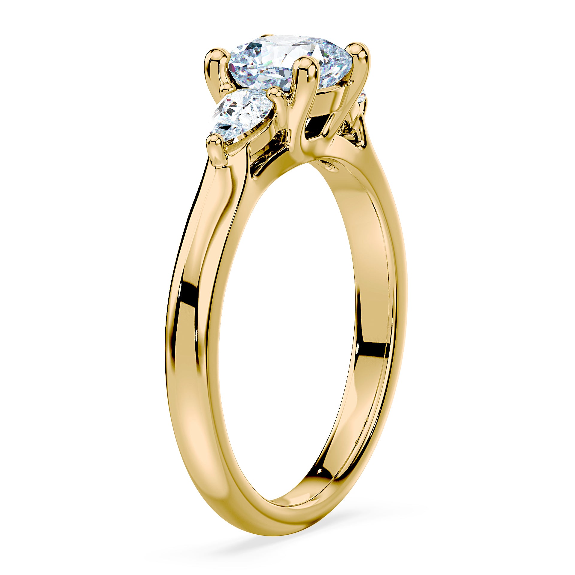 (Royal Asscher Cushion - Yellow)