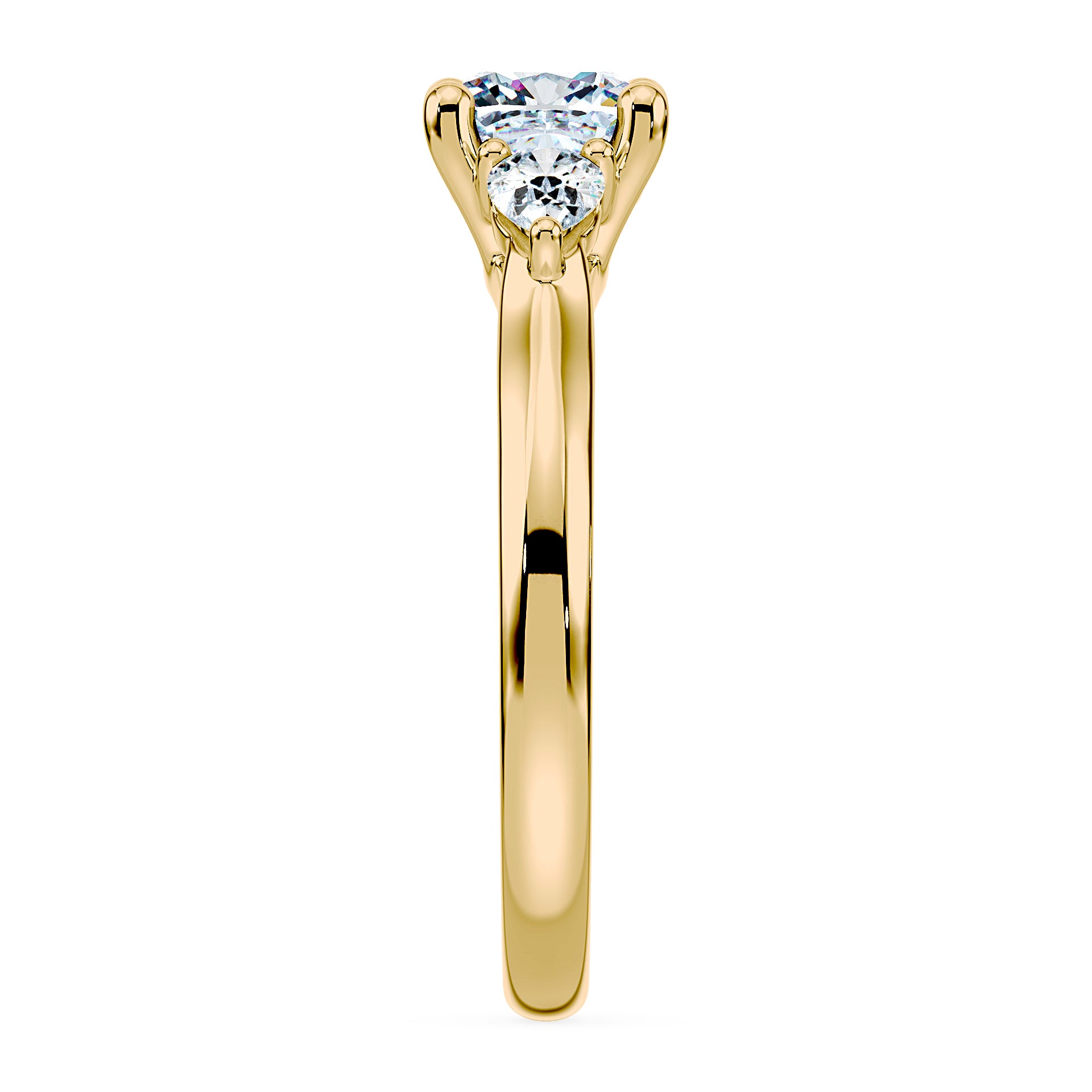 (Royal Asscher Cushion - Yellow)