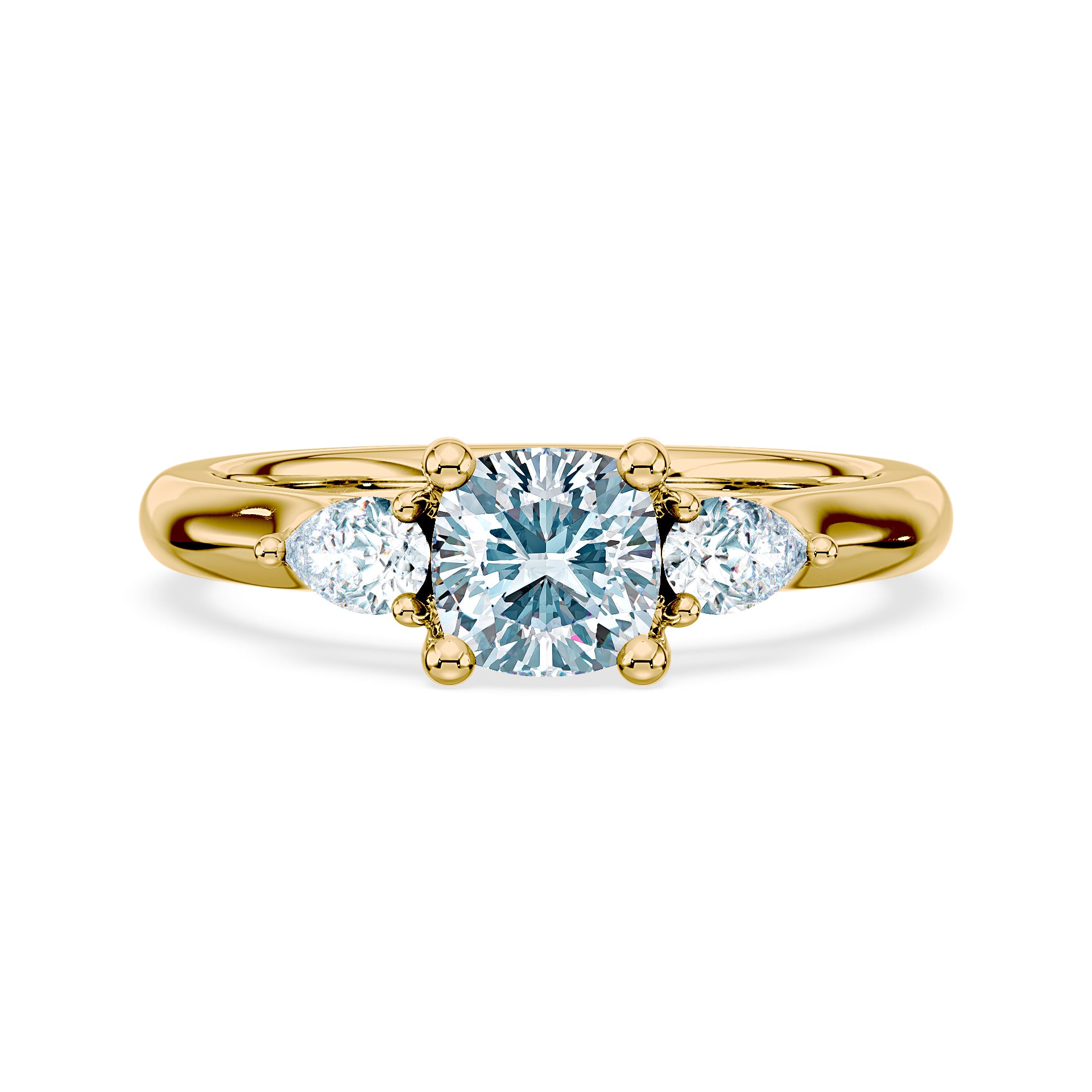 (Royal Asscher Cushion - Yellow)