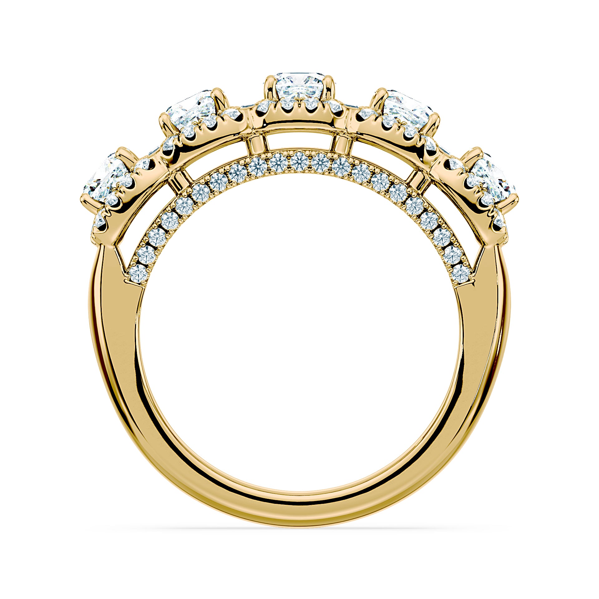 (Royal Asscher Cushion - Yellow)