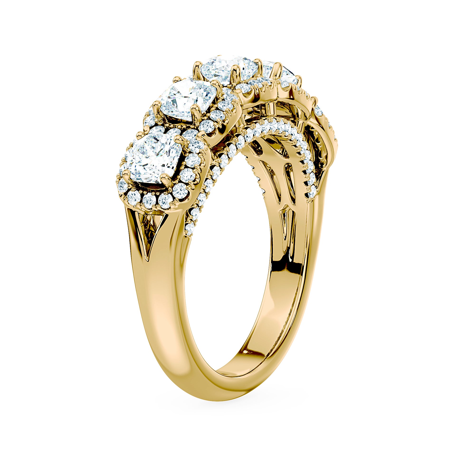 (Royal Asscher Cushion - Yellow)