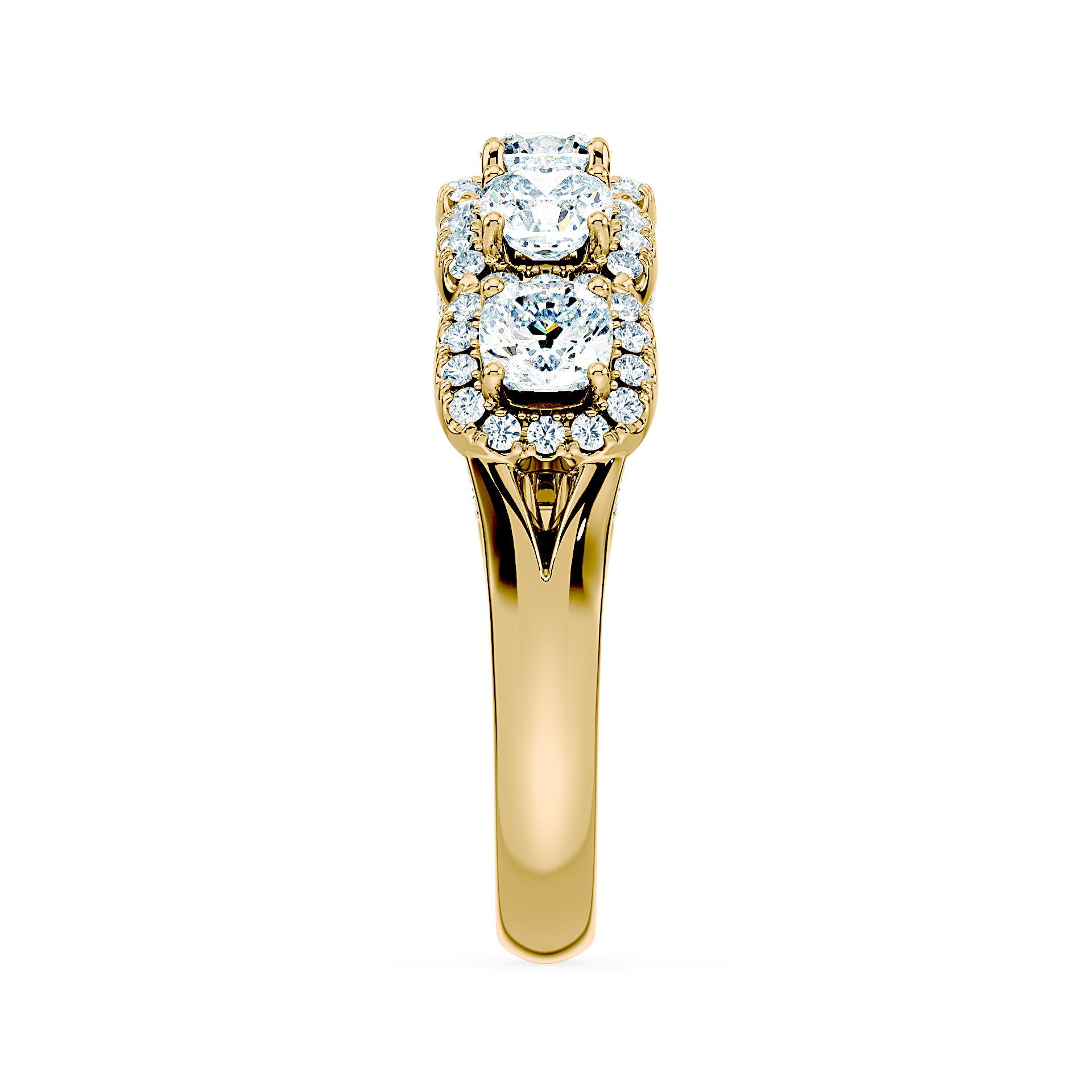 (Royal Asscher Cushion - Yellow)