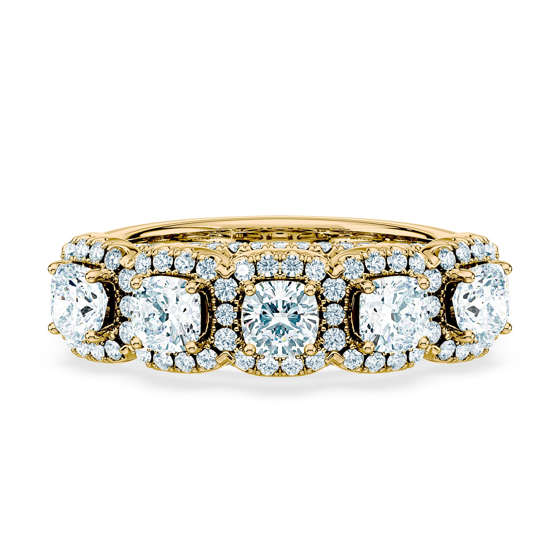 (Royal Asscher Cushion - Yellow)