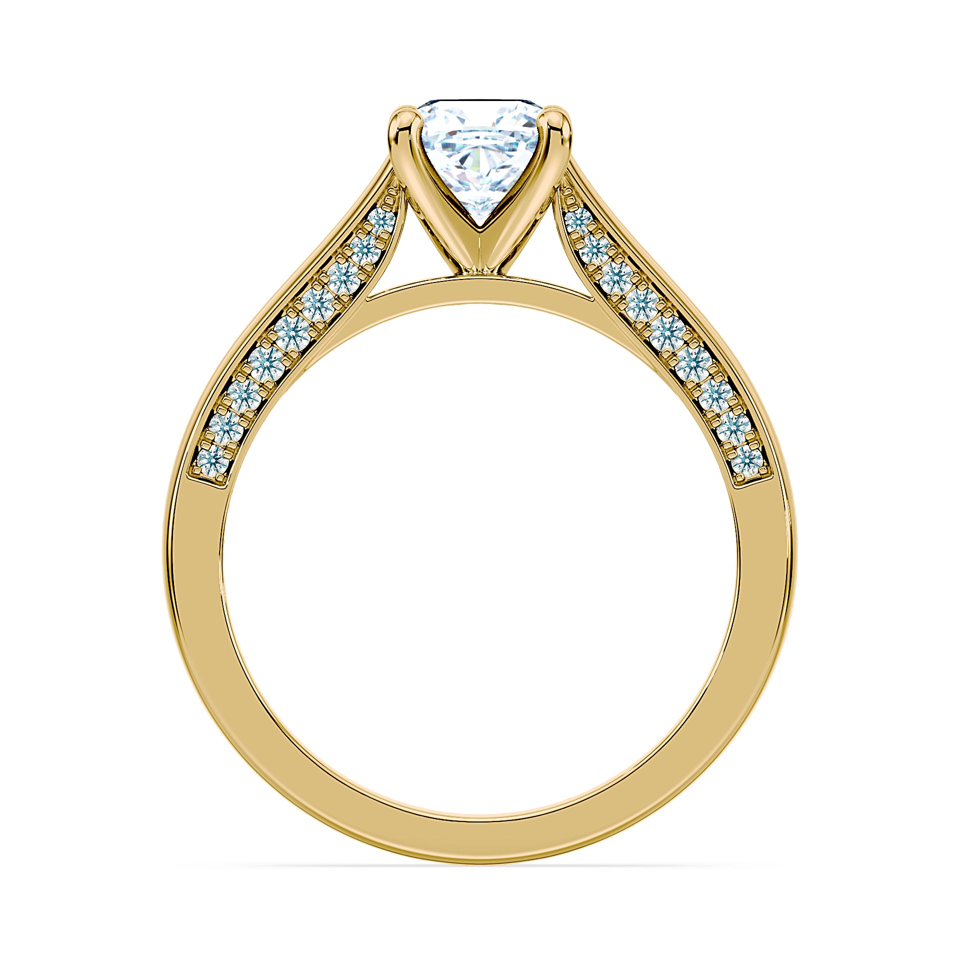 (Royal Asscher Cushion - Yellow)