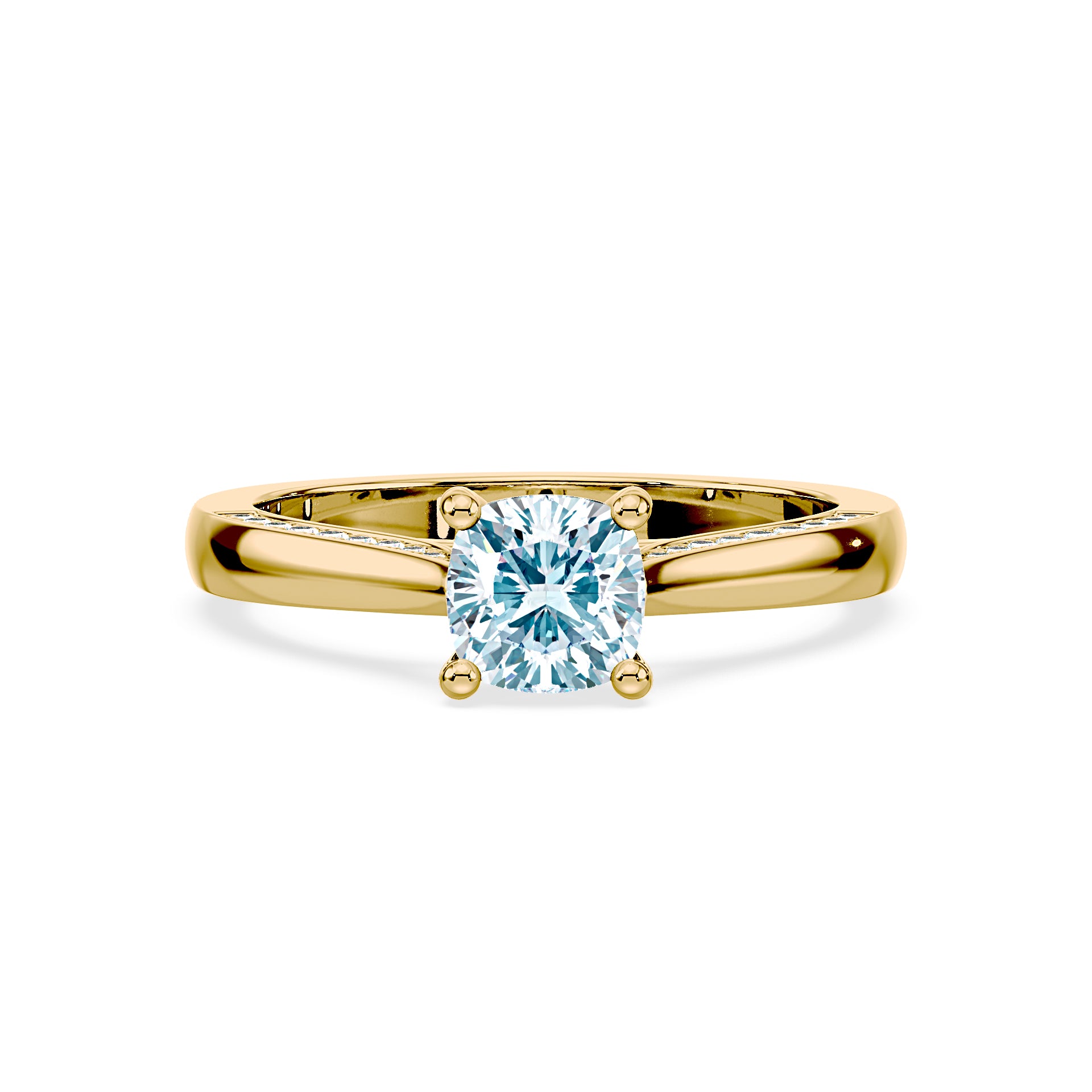 (Royal Asscher Cushion - Yellow)