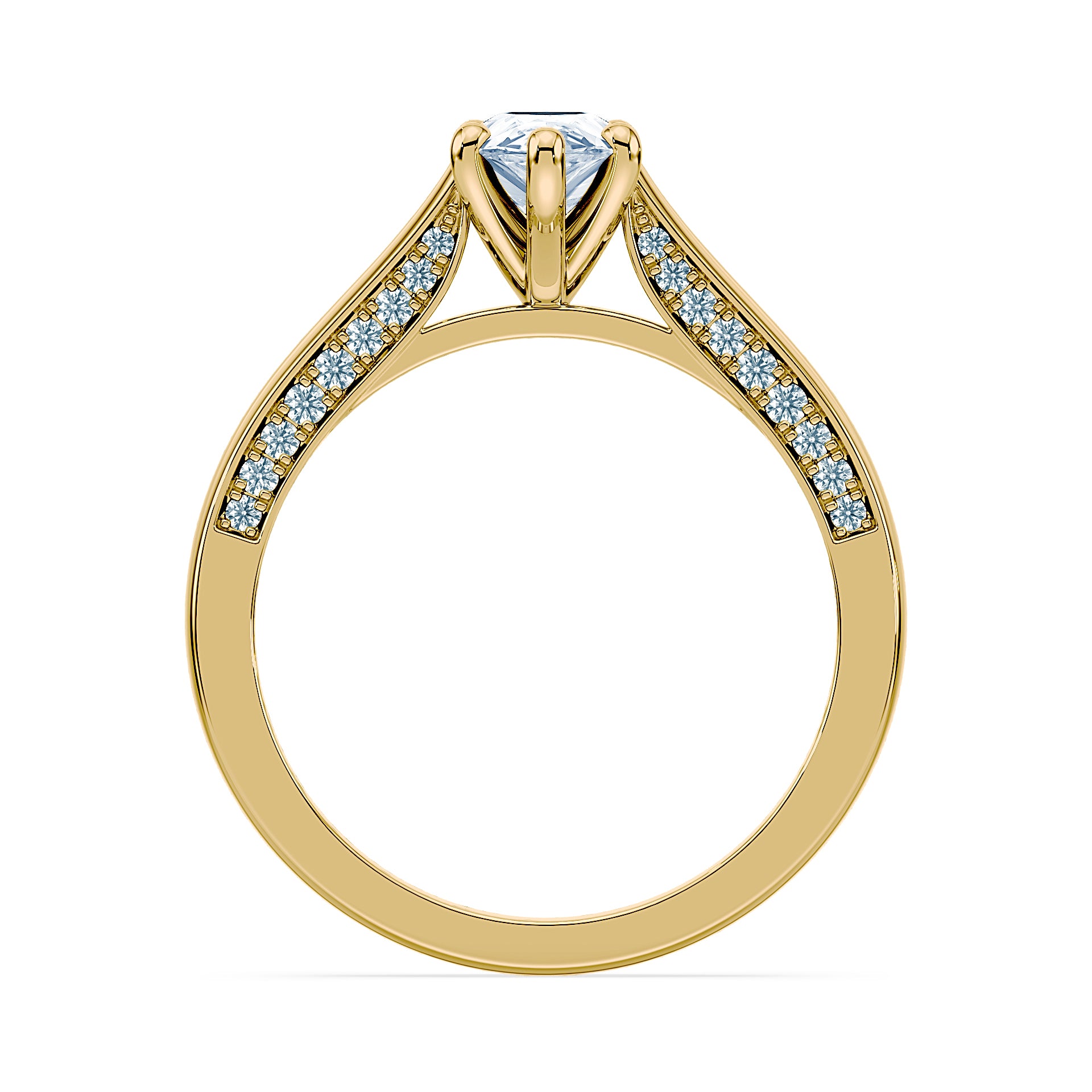 (Royal Asscher Pear - Yellow)
