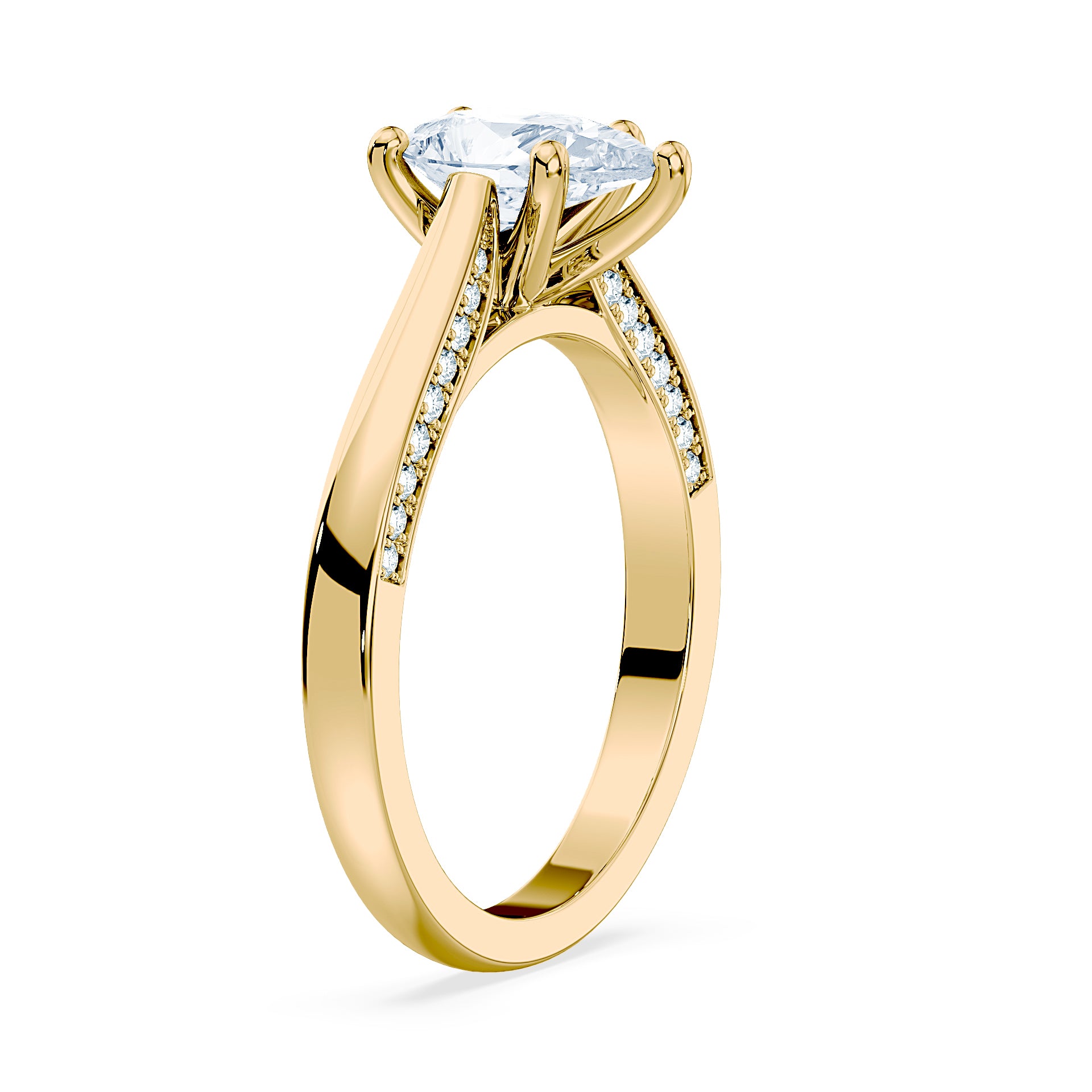 (Royal Asscher Pear - Yellow)