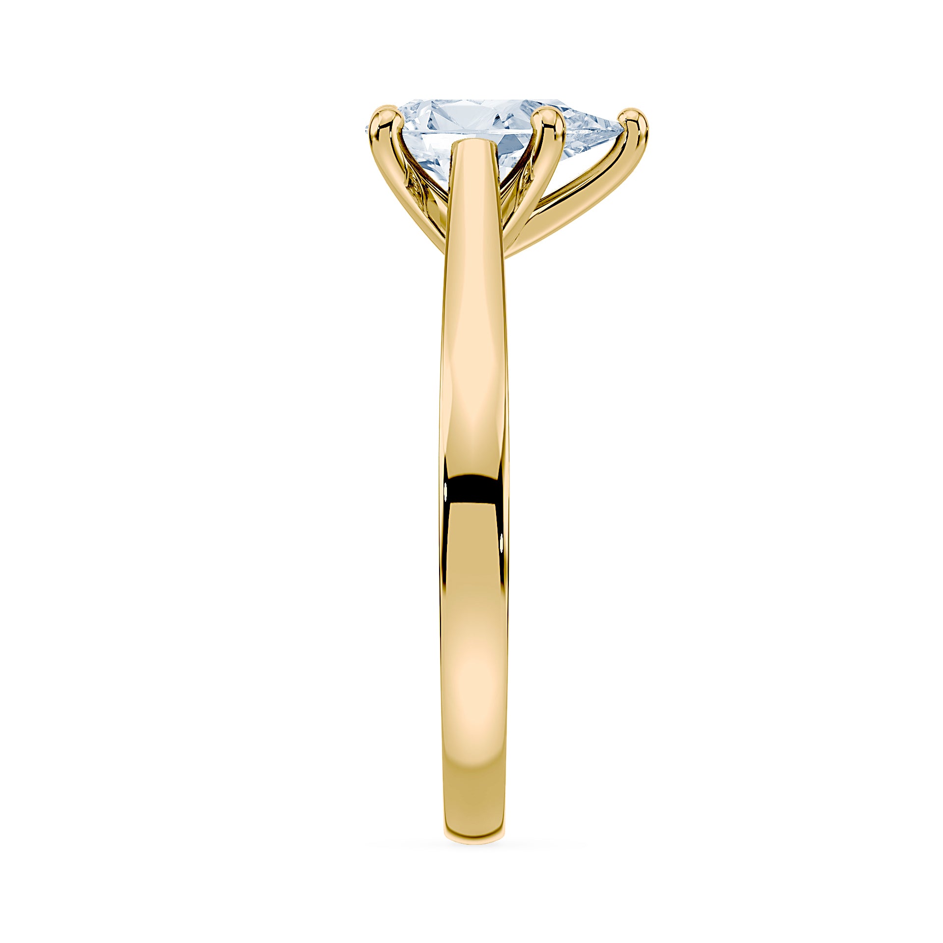 (Royal Asscher Pear - Yellow)