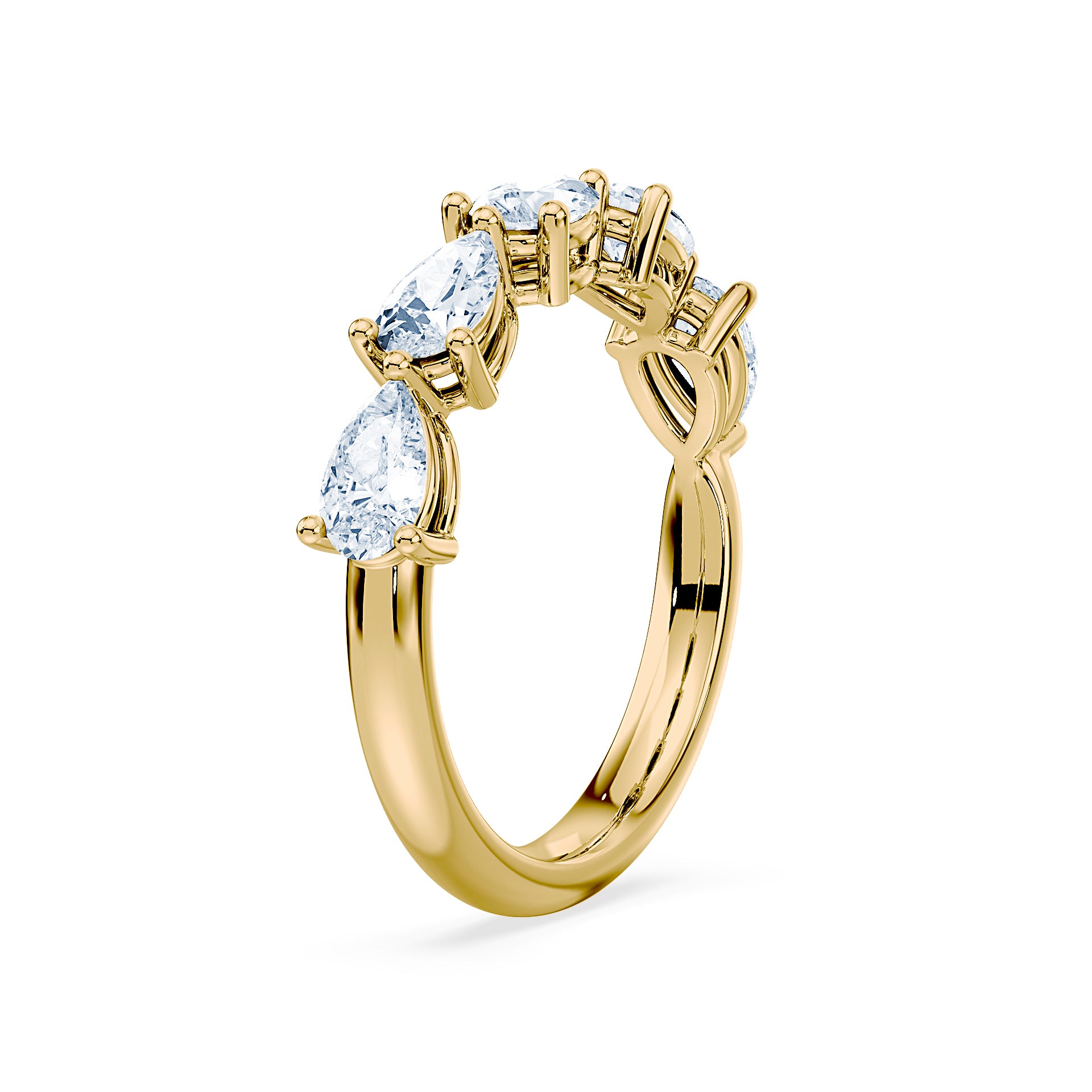 (Royal Asscher Pear - Yellow)