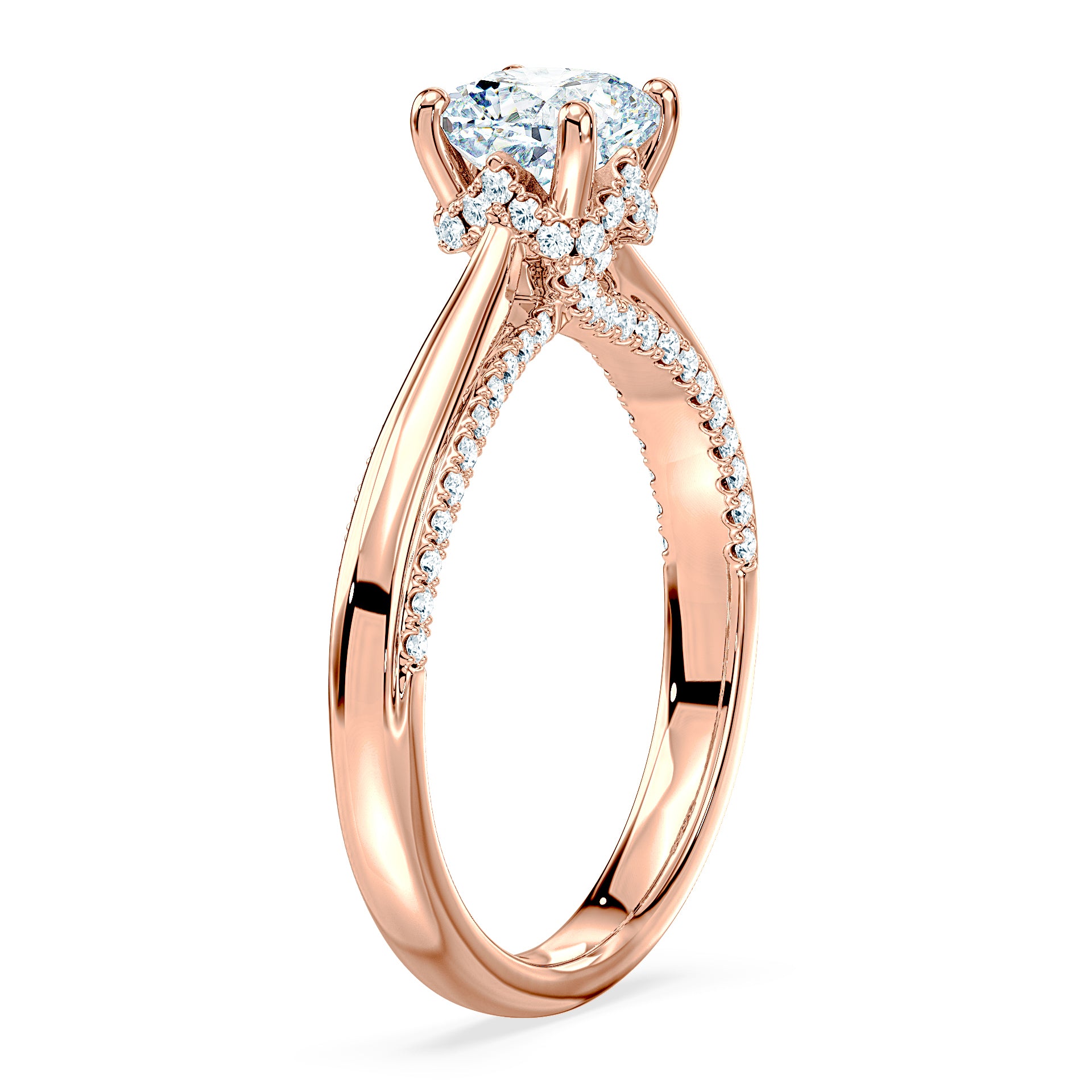 (Royal Asscher Cushion - Rose)