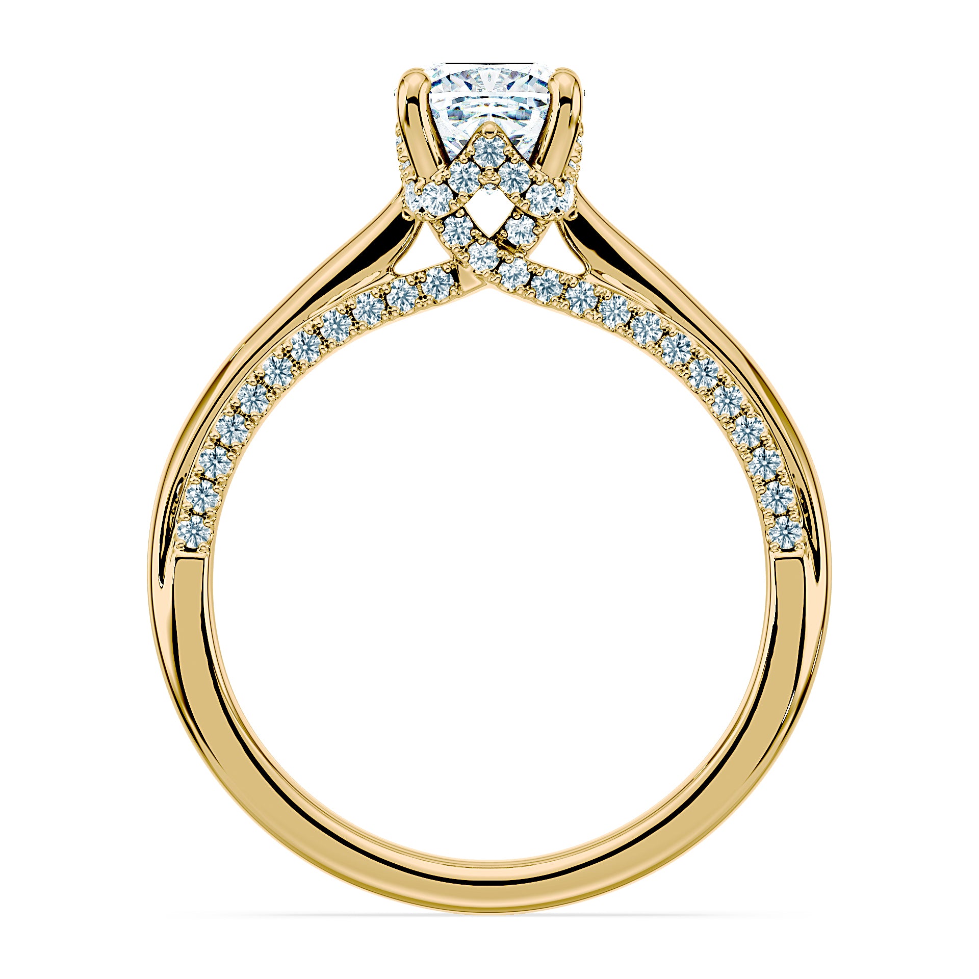 (Royal Asscher Cushion - Yellow)