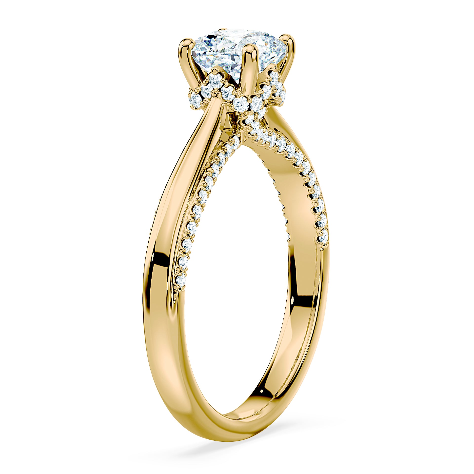 (Royal Asscher Cushion - Yellow)