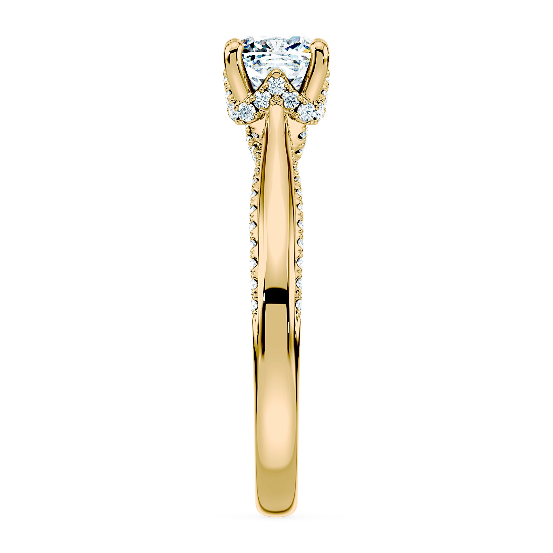(Royal Asscher Cushion - Yellow)