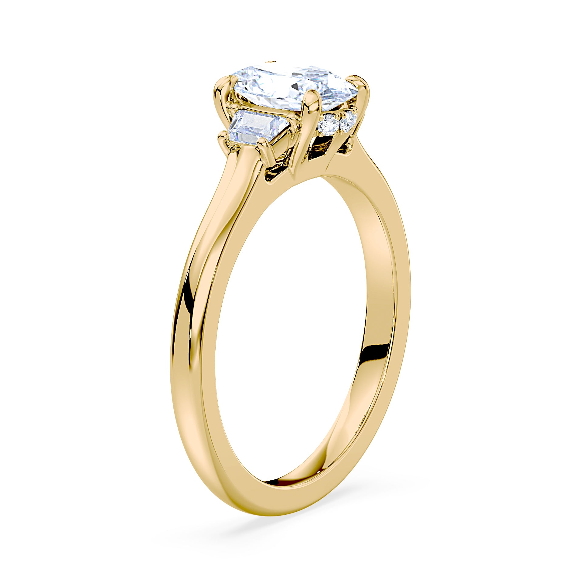 (Royal Asscher Oval - Yellow)