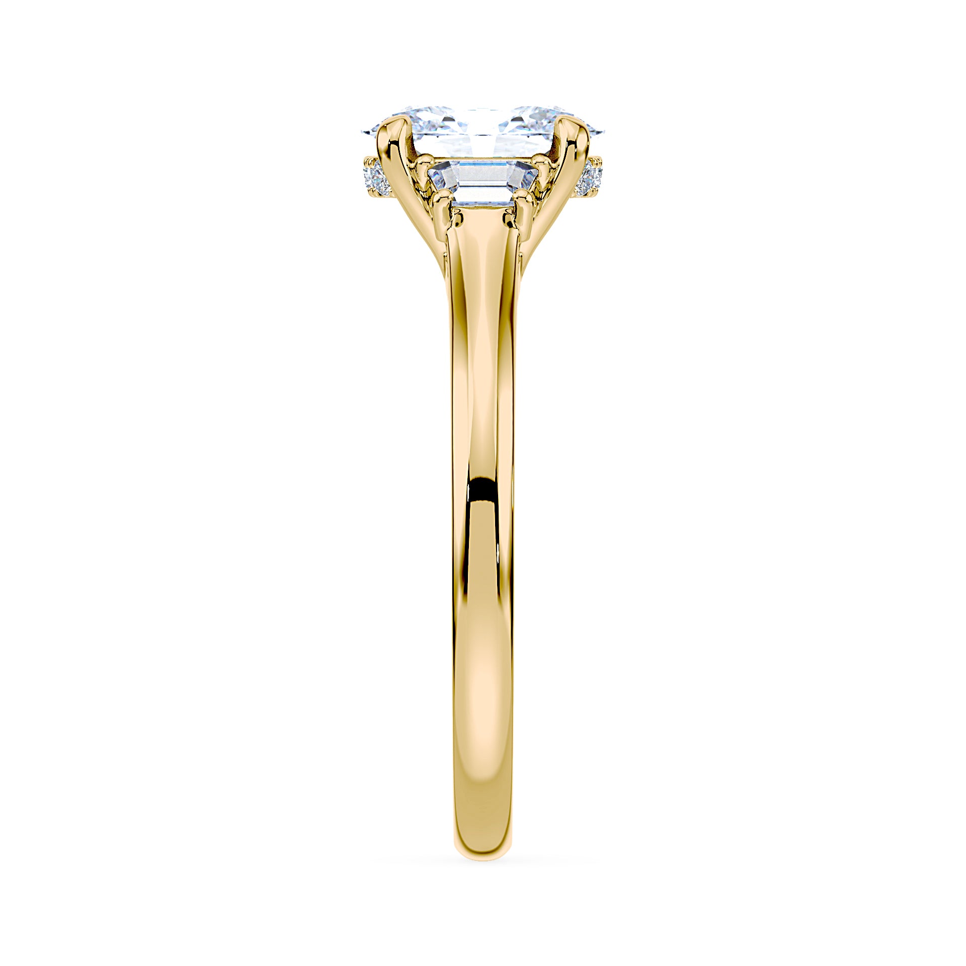 (Royal Asscher Oval - Yellow)