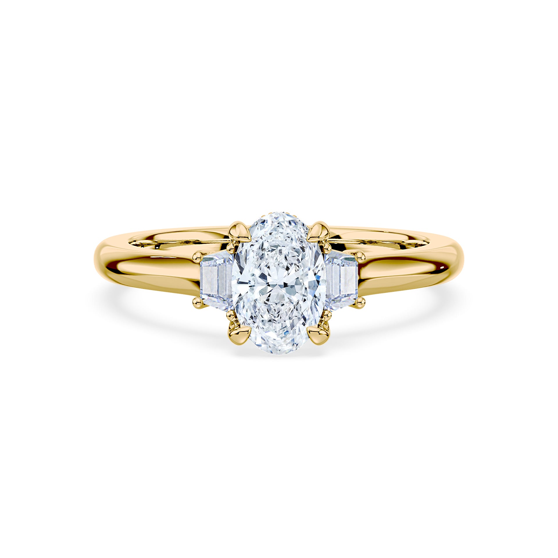 (Royal Asscher Oval - Yellow)