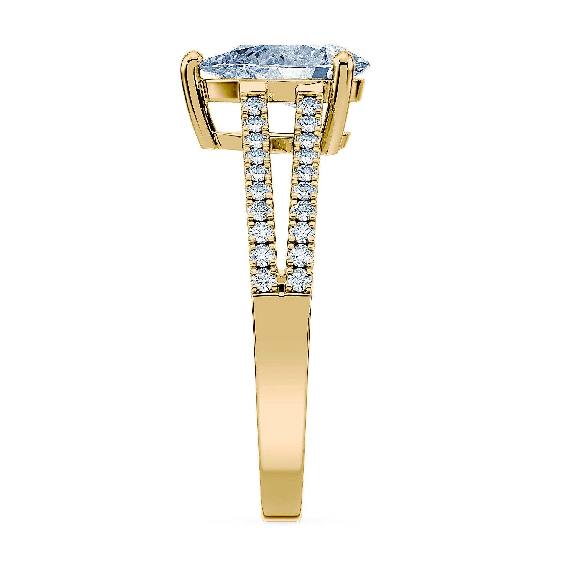 (Royal Asscher Pear - Yellow)
