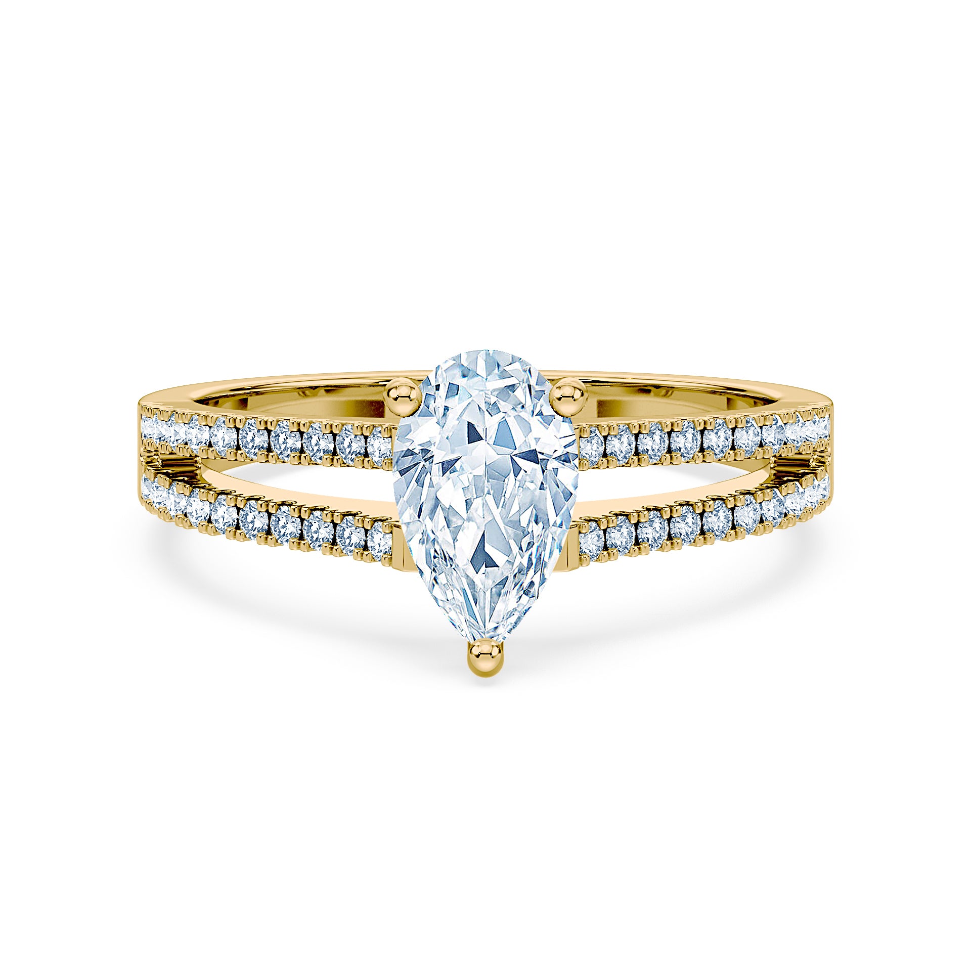 (Royal Asscher Pear - Yellow)