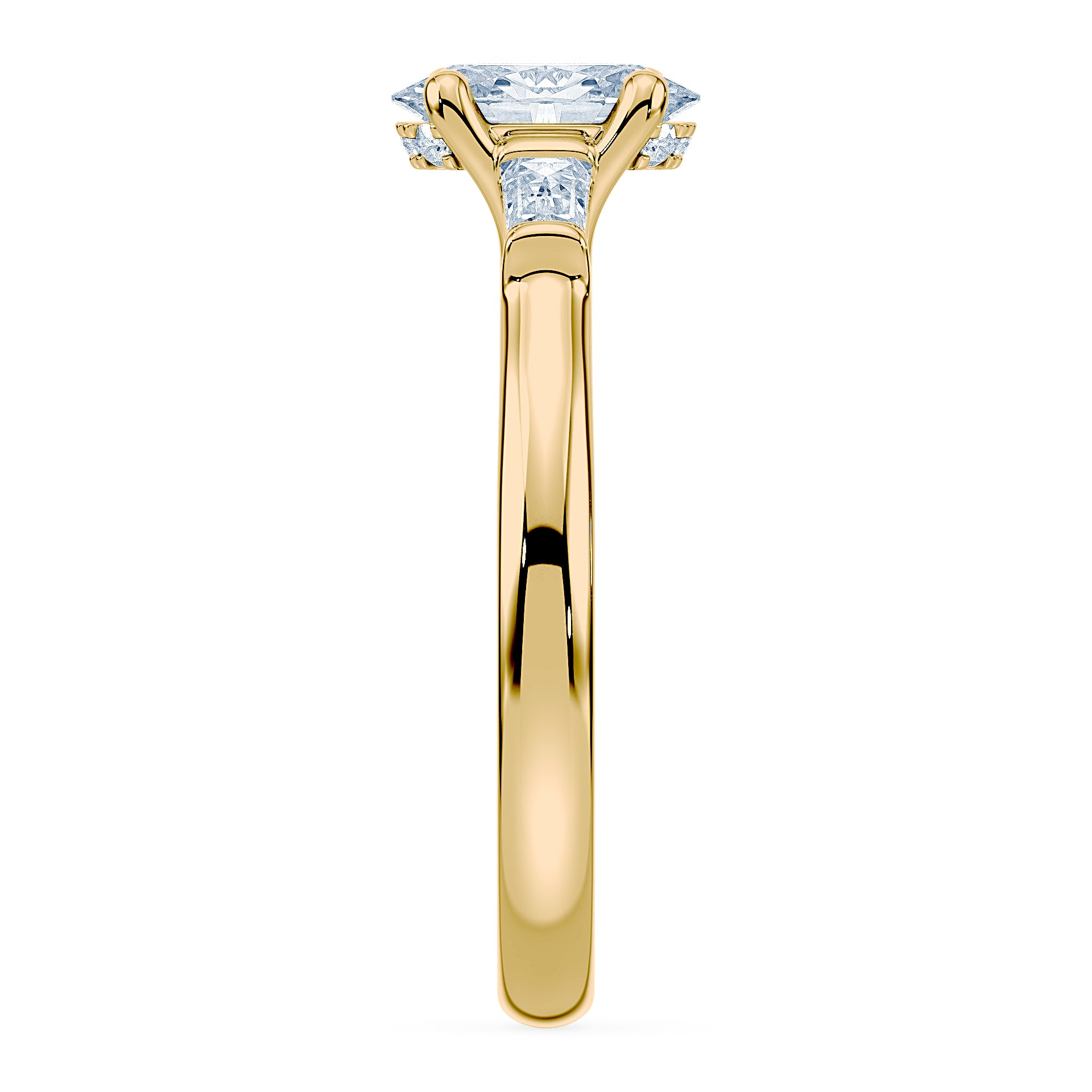 (Royal Asscher Oval - Yellow)