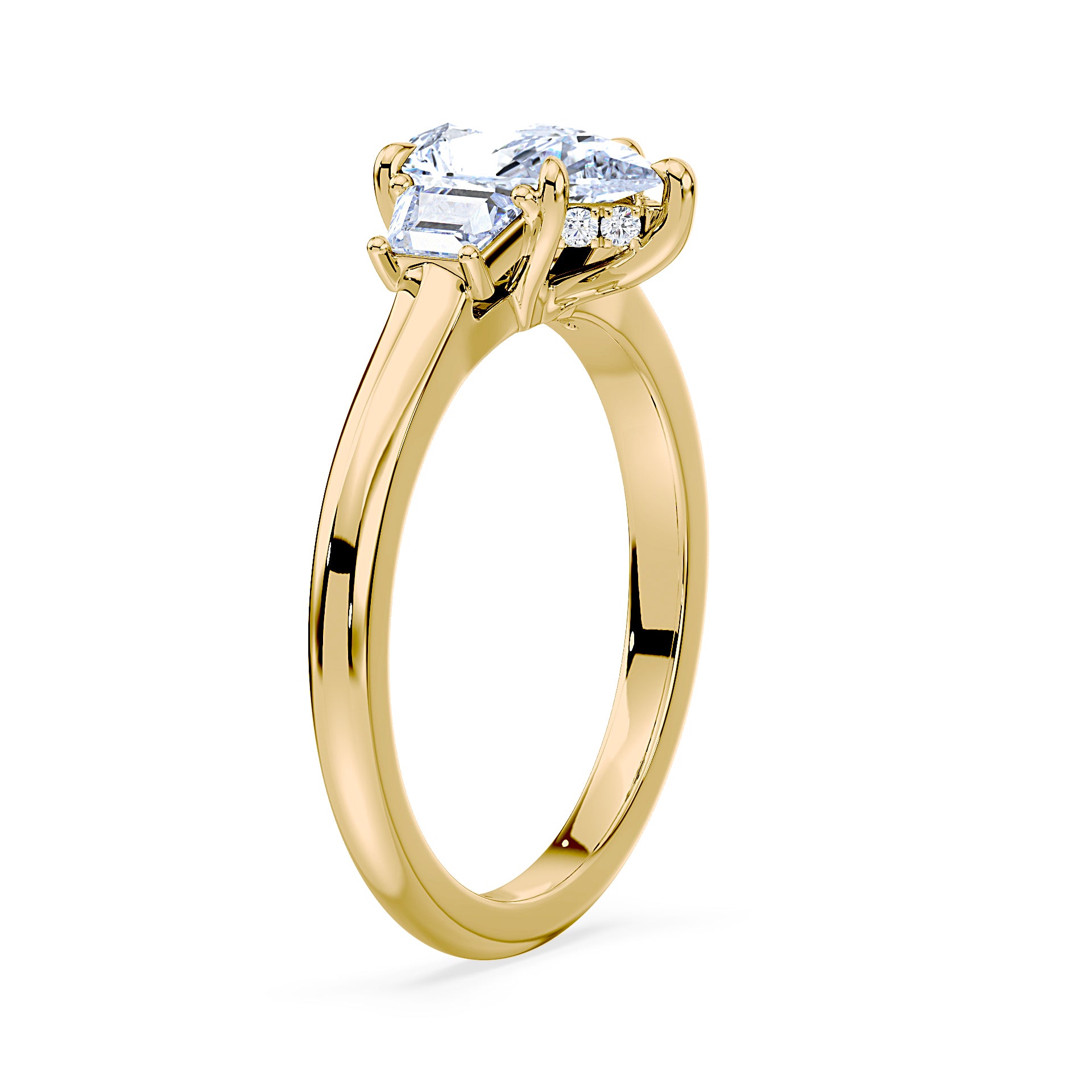 (Royal Asscher Pear - Yellow)