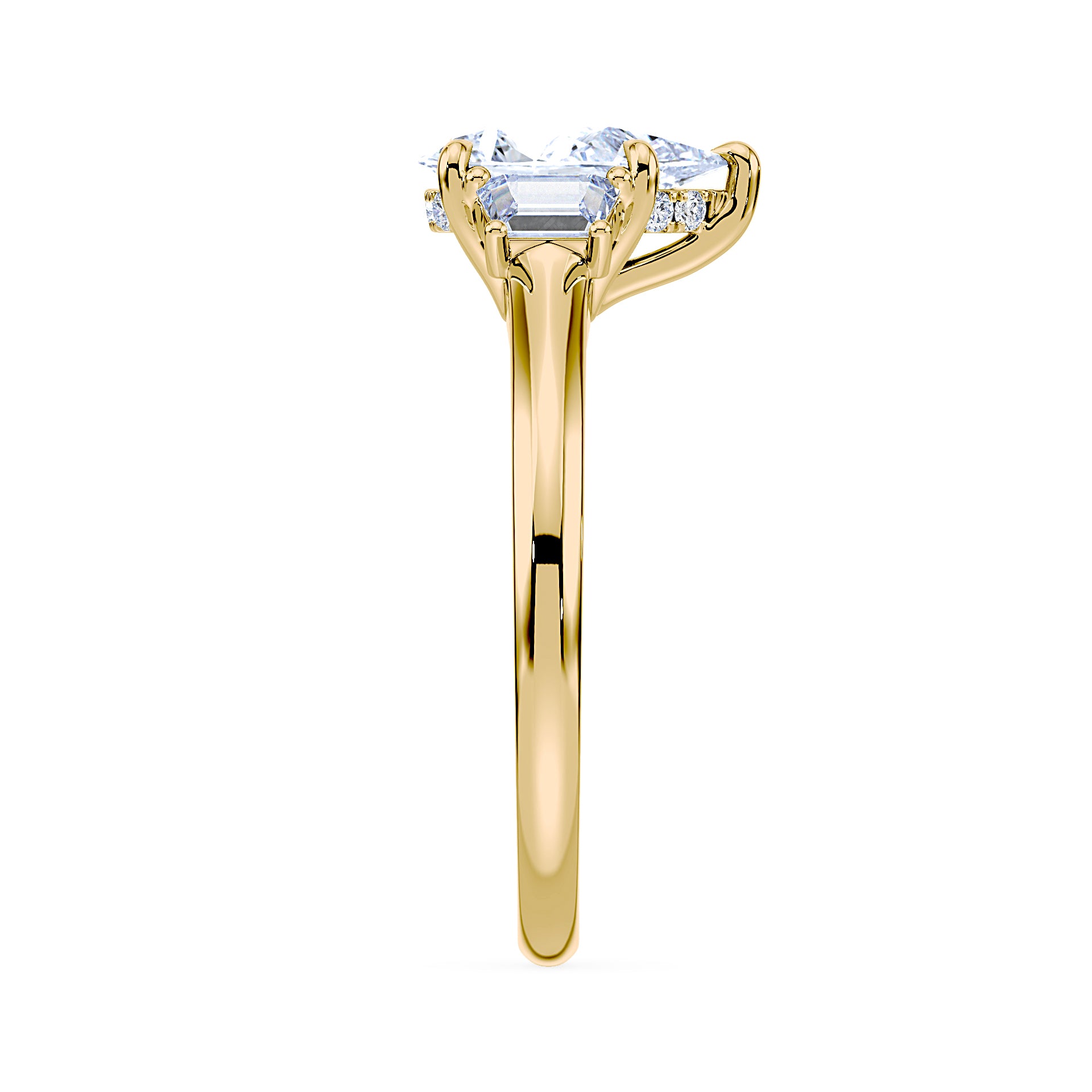(Royal Asscher Pear - Yellow)