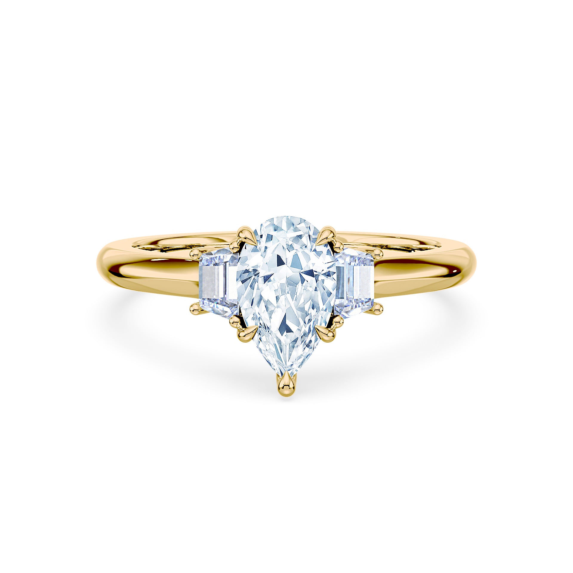 (Royal Asscher Pear - Yellow)