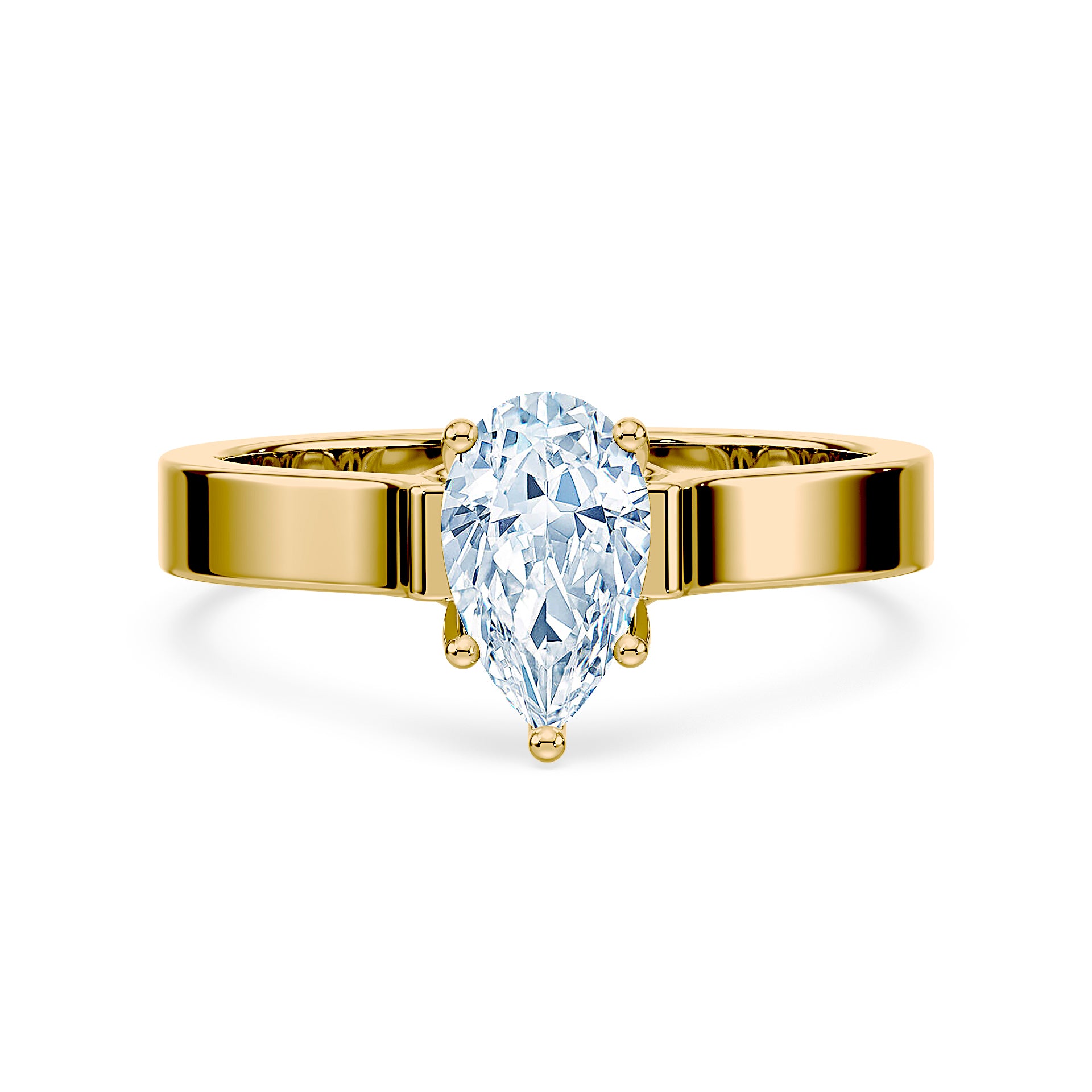 (Royal Asscher Pear - Yellow)