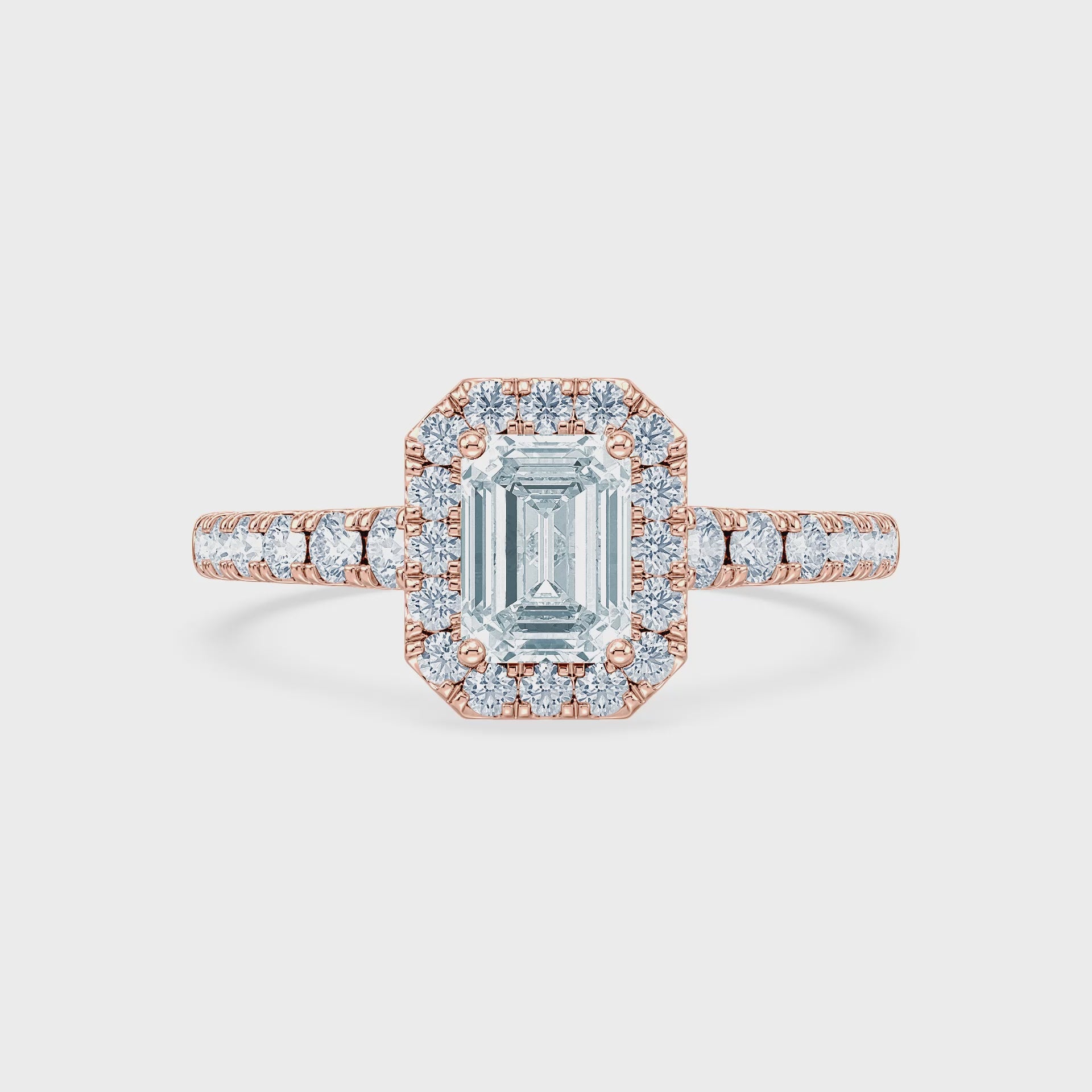 (Royal Asscher Emerald - Rose - Video)