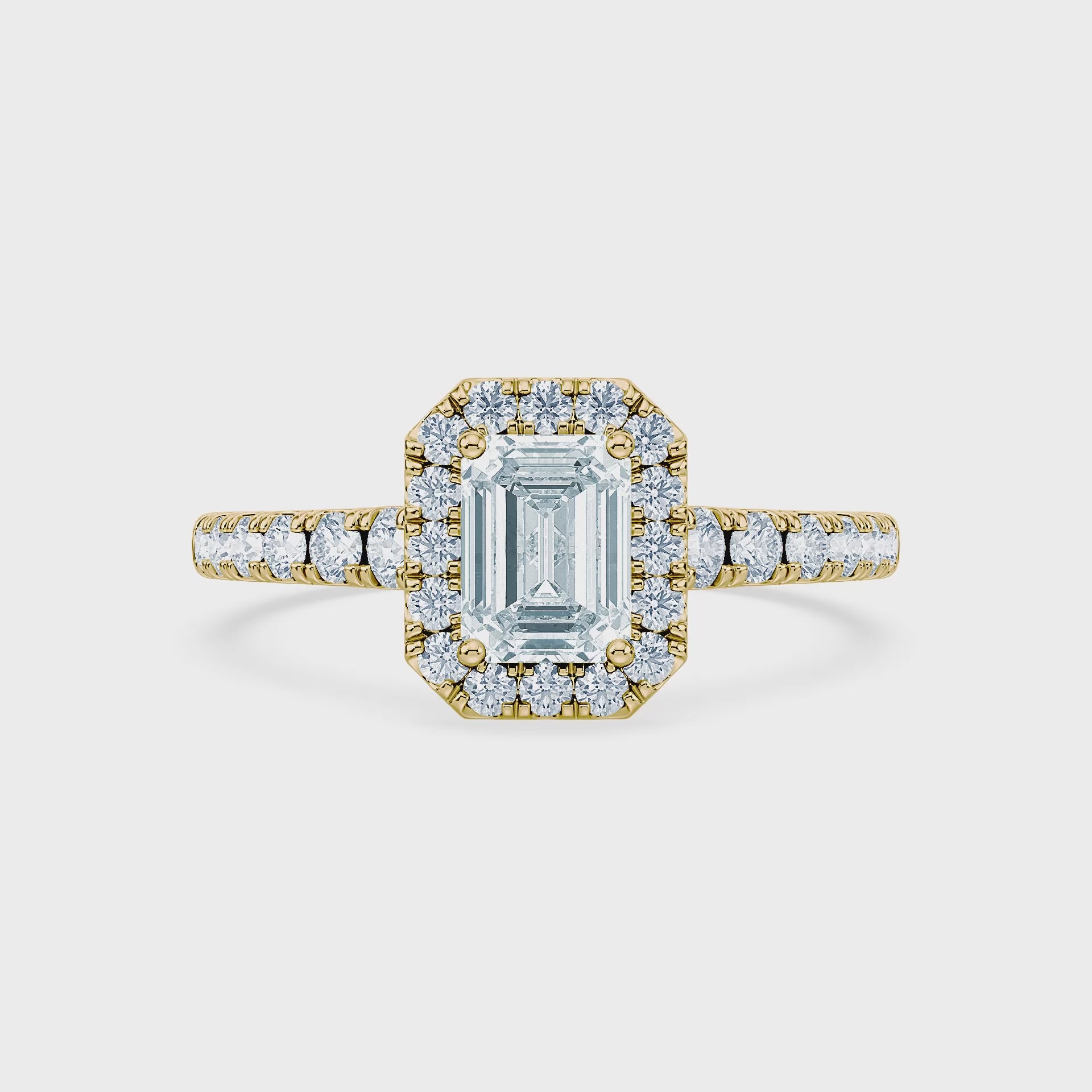 (Royal Asscher Emerald - Yellow - Video)