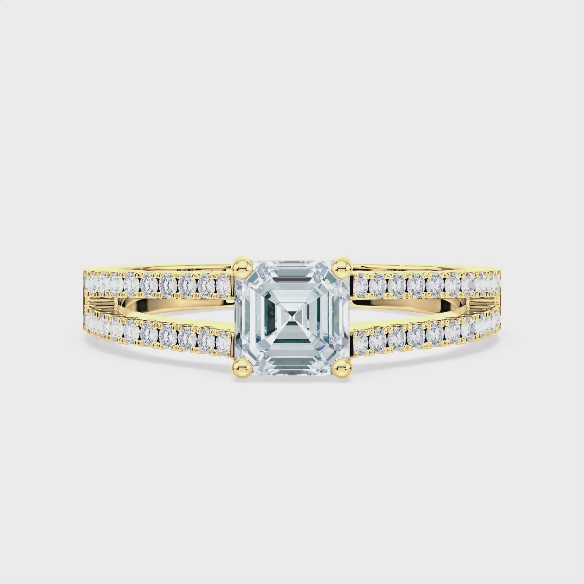 (Royal Asscher Cut - Yellow - Video)