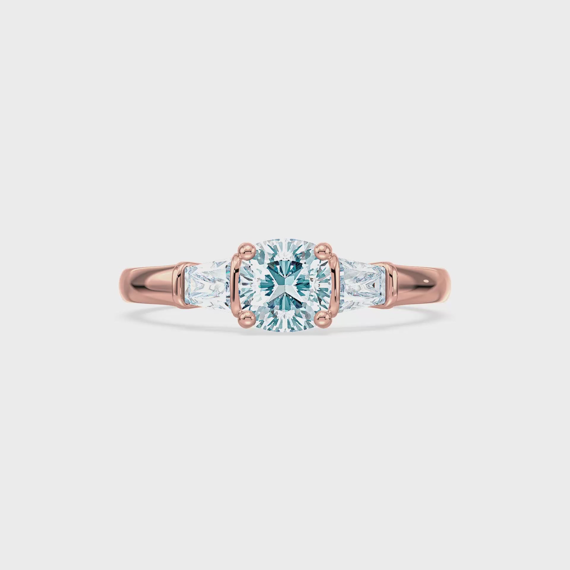 (Royal Asscher Cushion - Rose - Video)