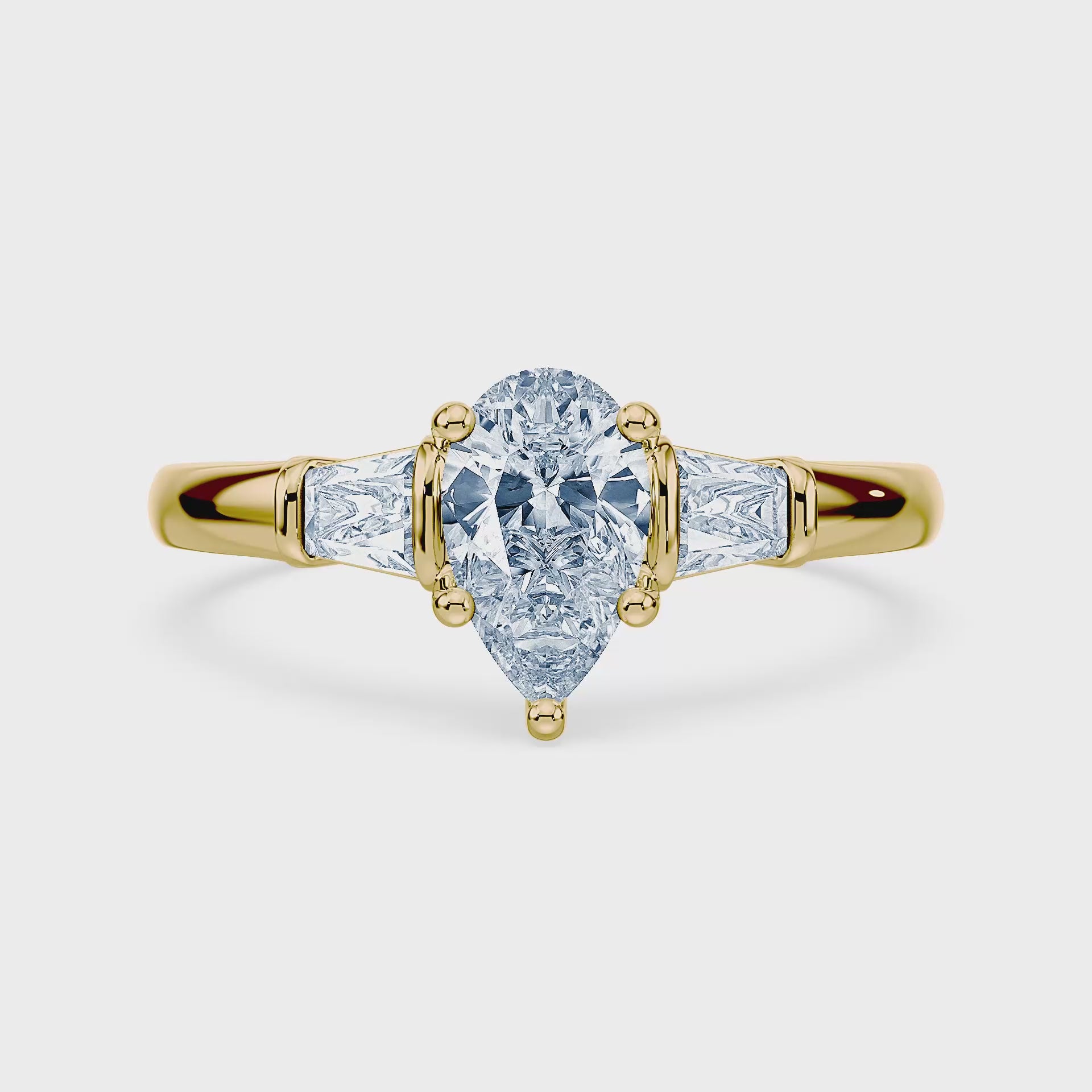 (Royal Asscher Pear - Yellow - Video)
