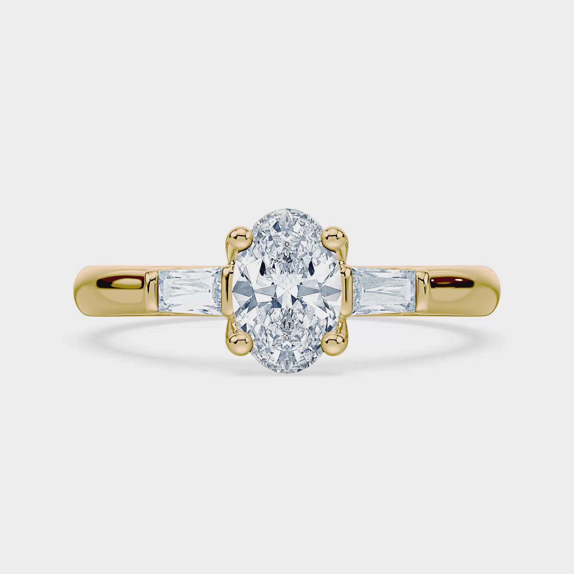 (Royal Asscher Oval - Yellow - Video)