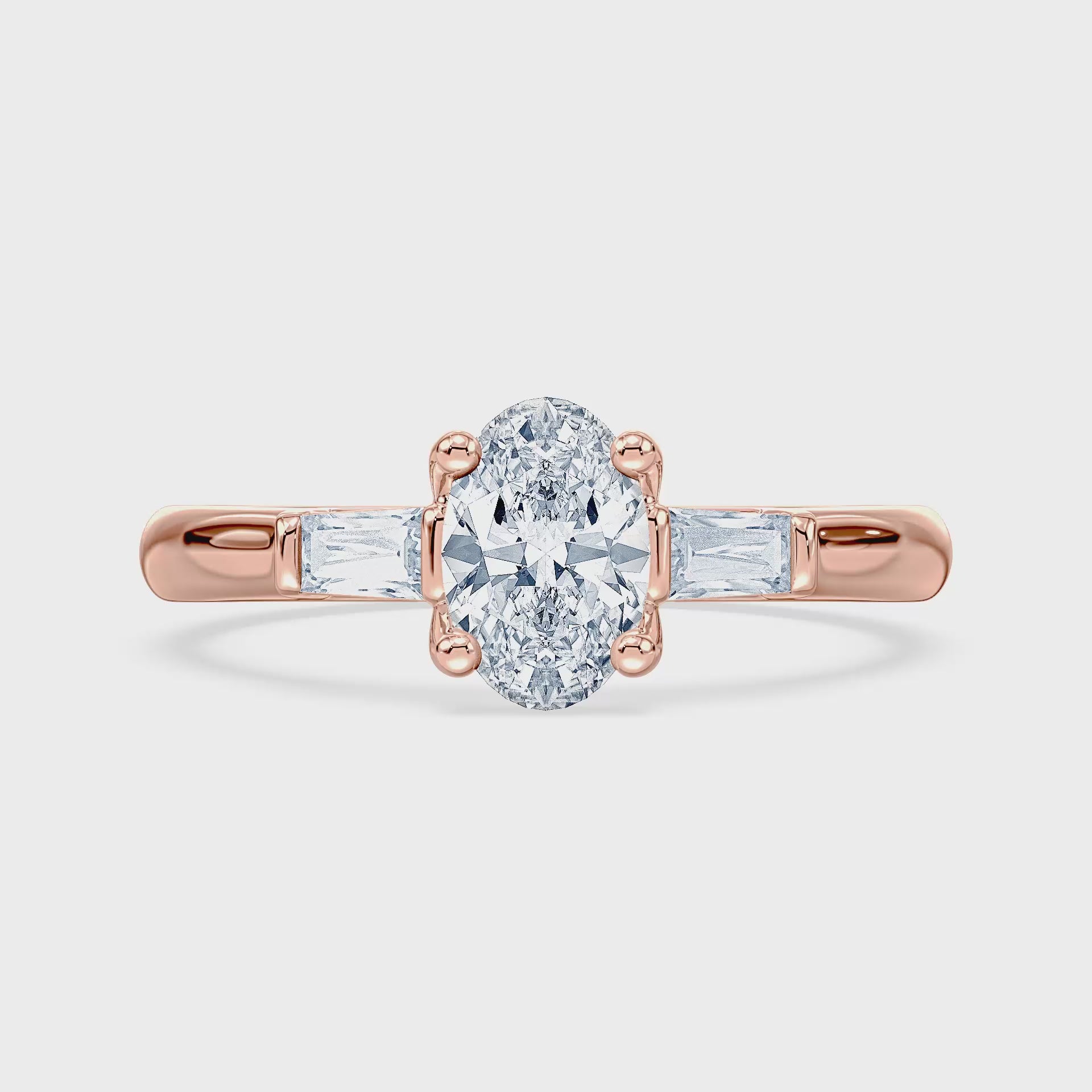 (Royal Asscher Oval - Rose - Video)