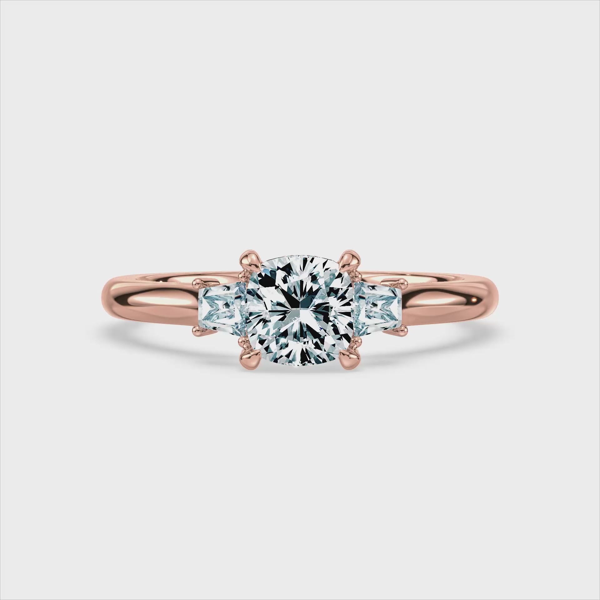 (Royal Asscher Cushion - Rose - Video)