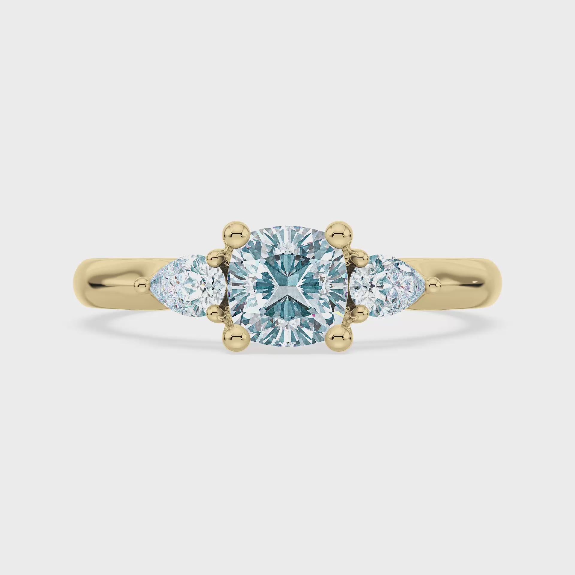 (Royal Asscher Cushion - Yellow - Video)