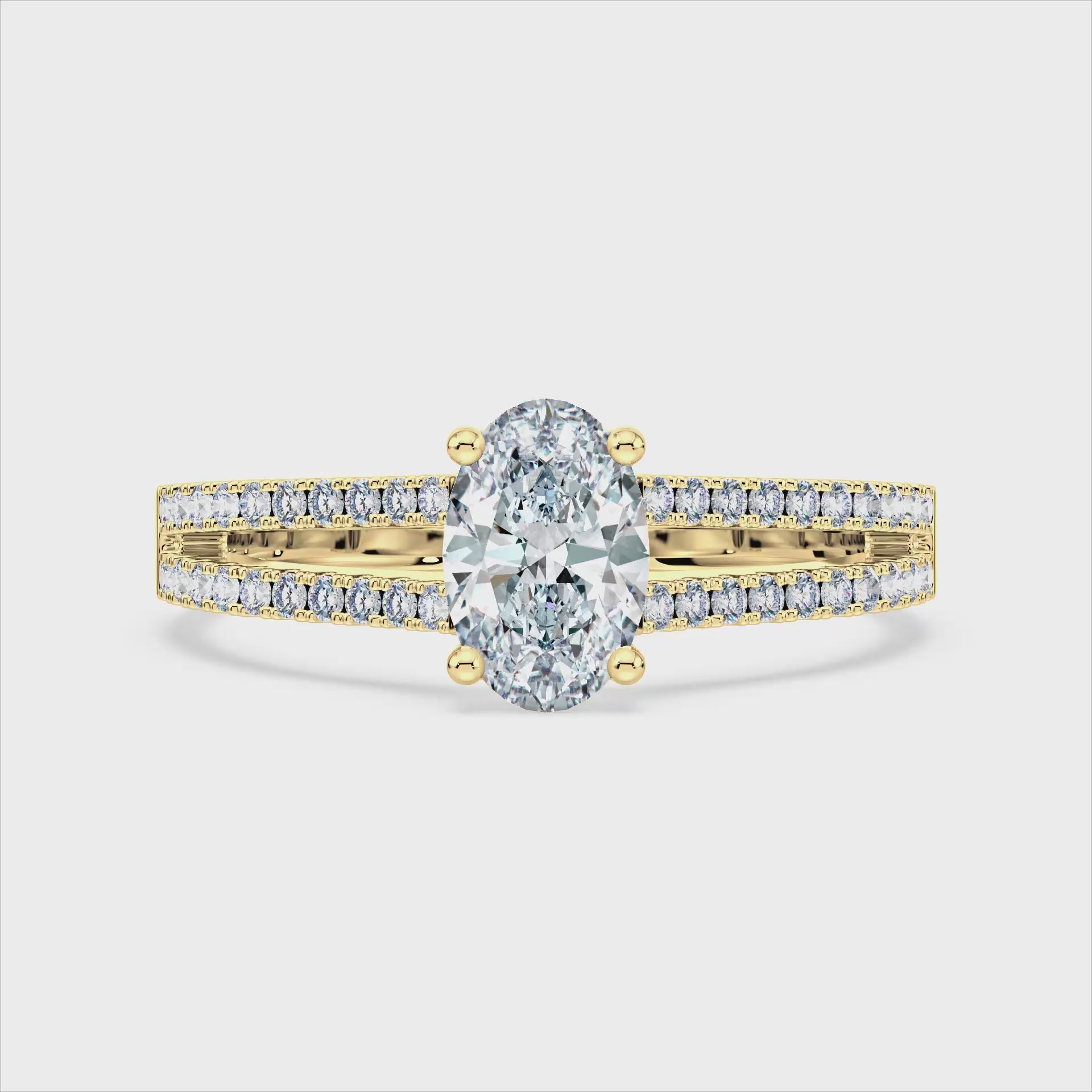 (Royal Asscher Oval - Yellow - Video)