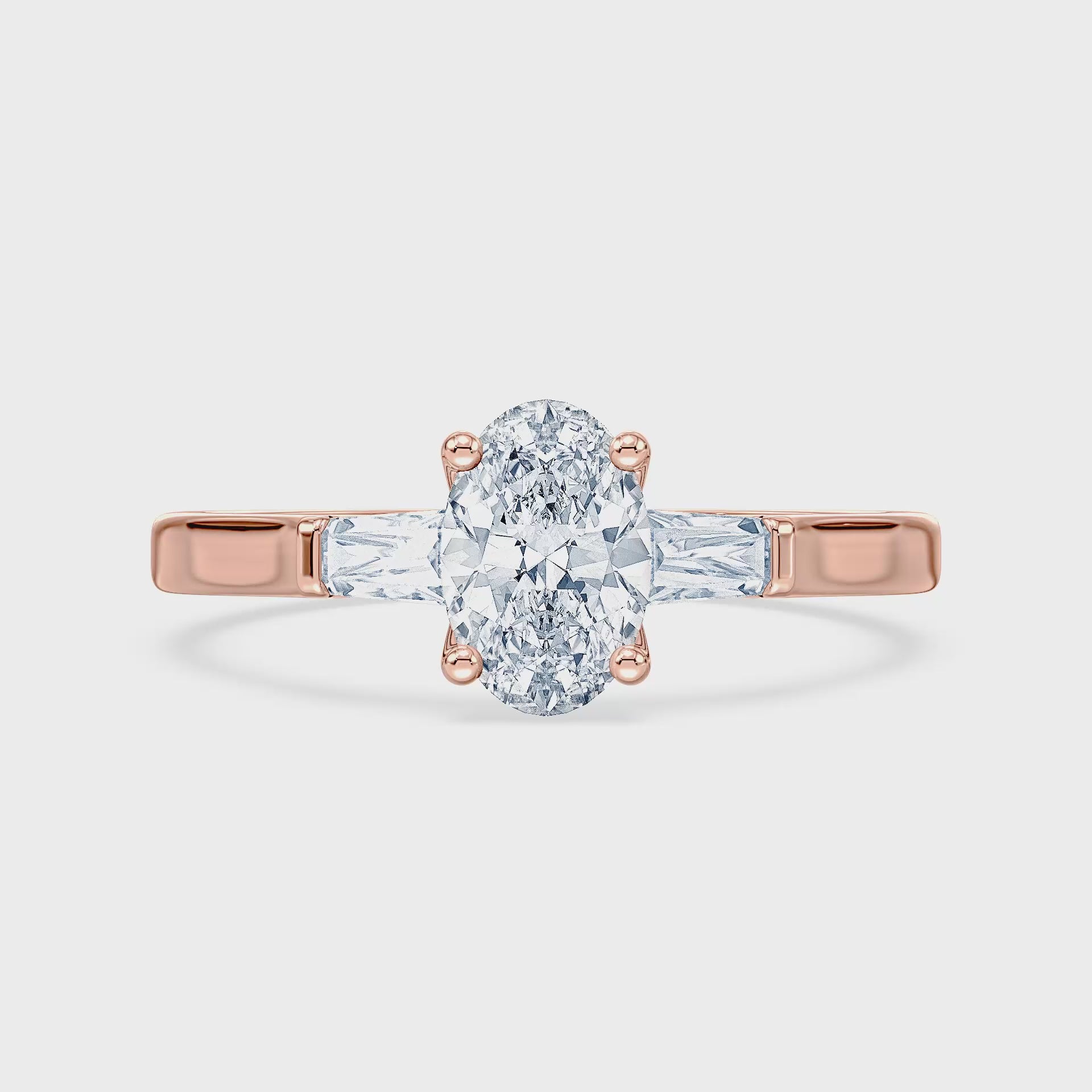 (Royal Asscher Oval - Rose - Video)