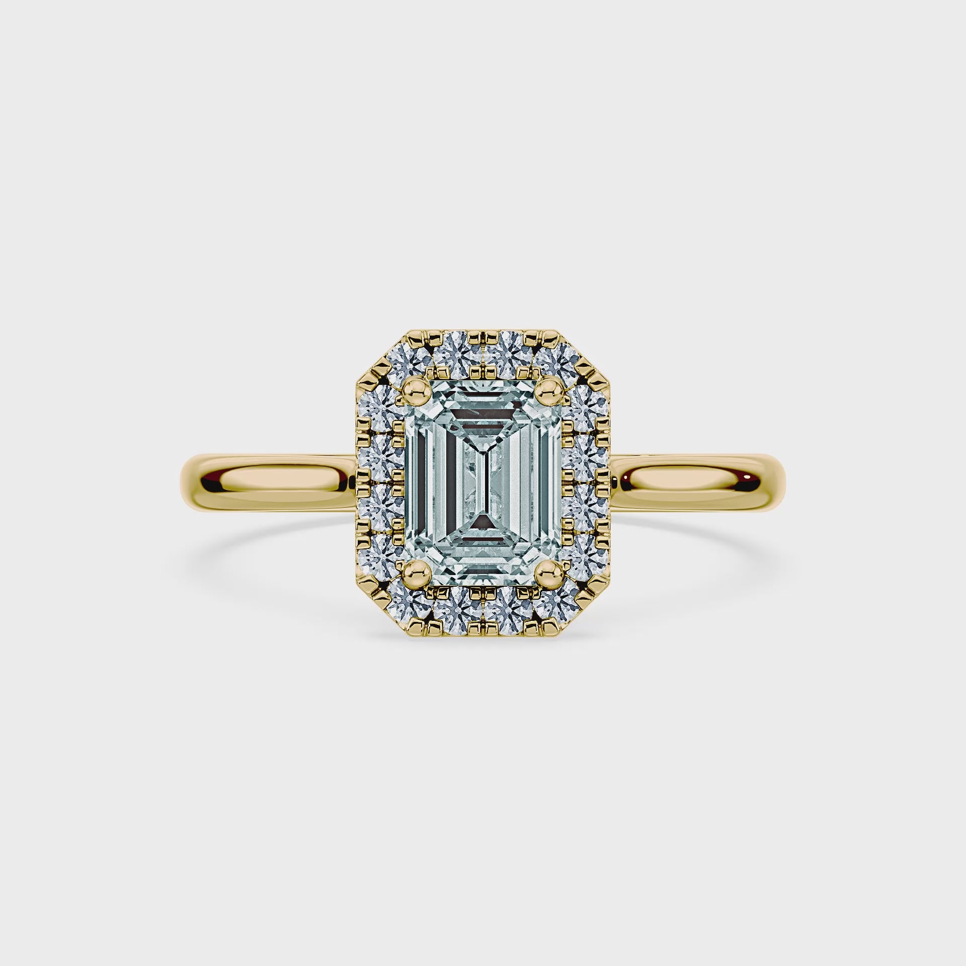 (Royal Asscher Emerald - Yellow - Video)